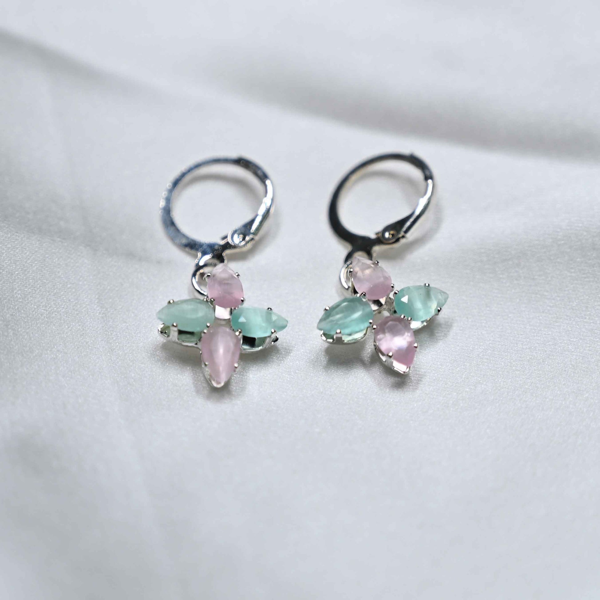 Silver leaf earrings