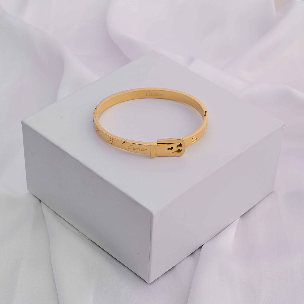 Cartier belt bangle bracelet in gold and rose gold