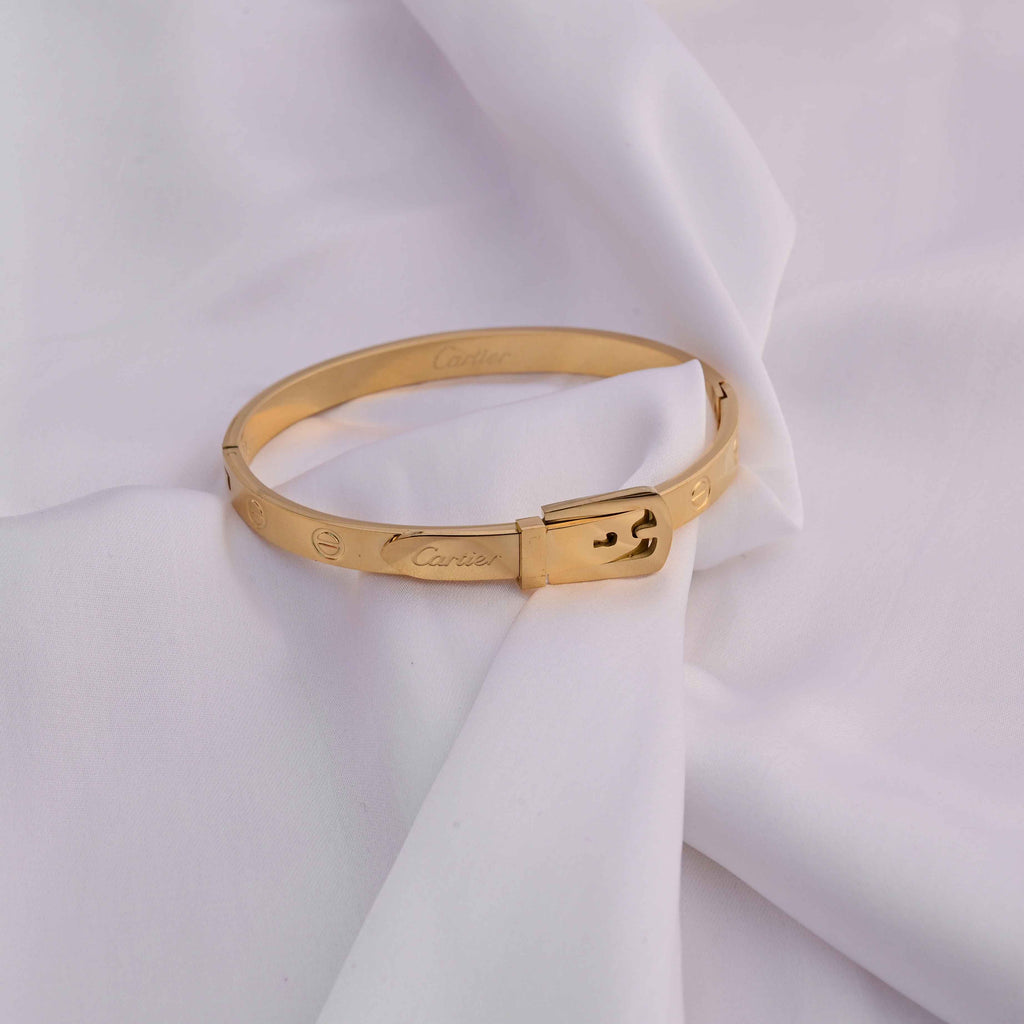 Cartier belt bangle bracelet in gold and rose gold