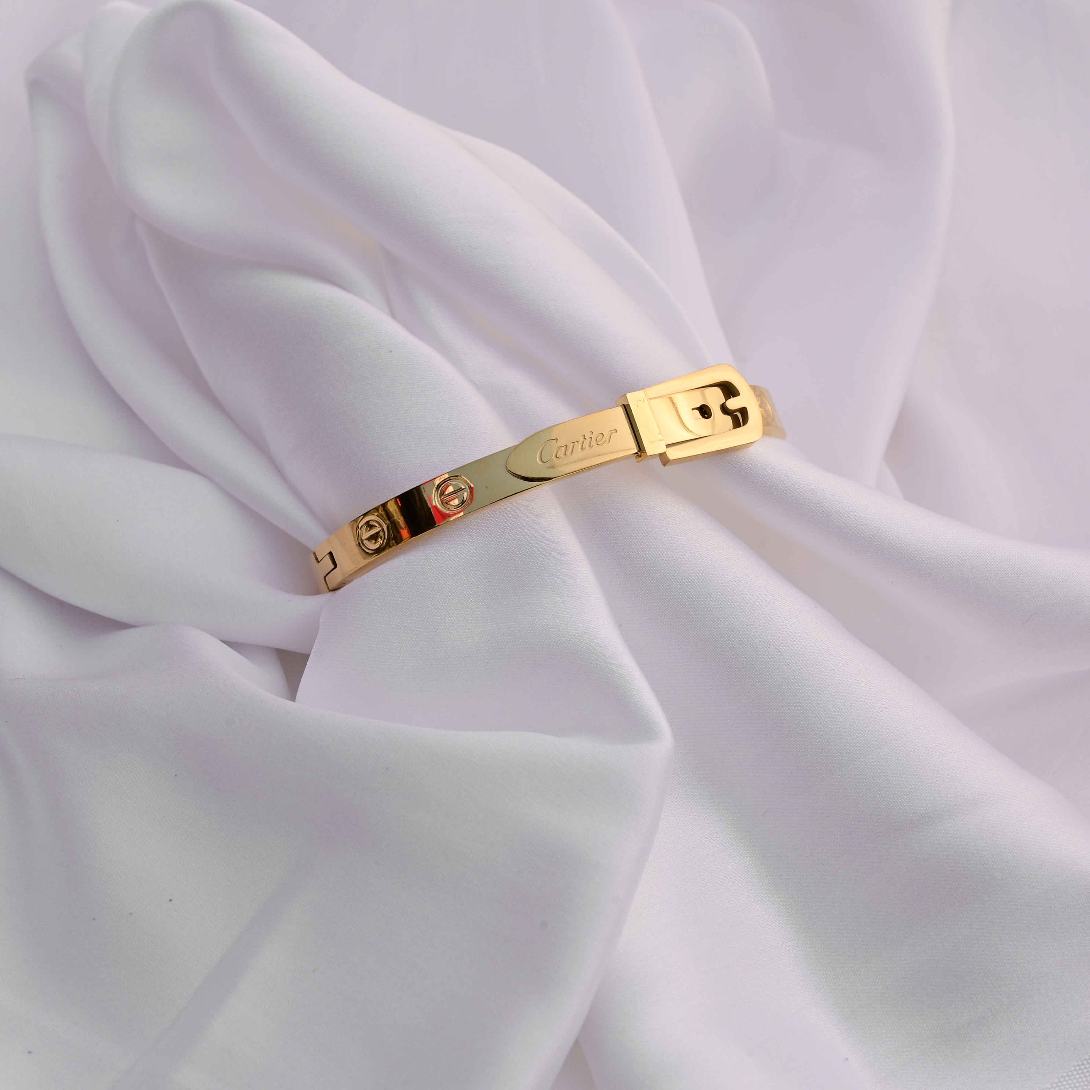 Cartier belt bangle bracelet in gold and rose gold
