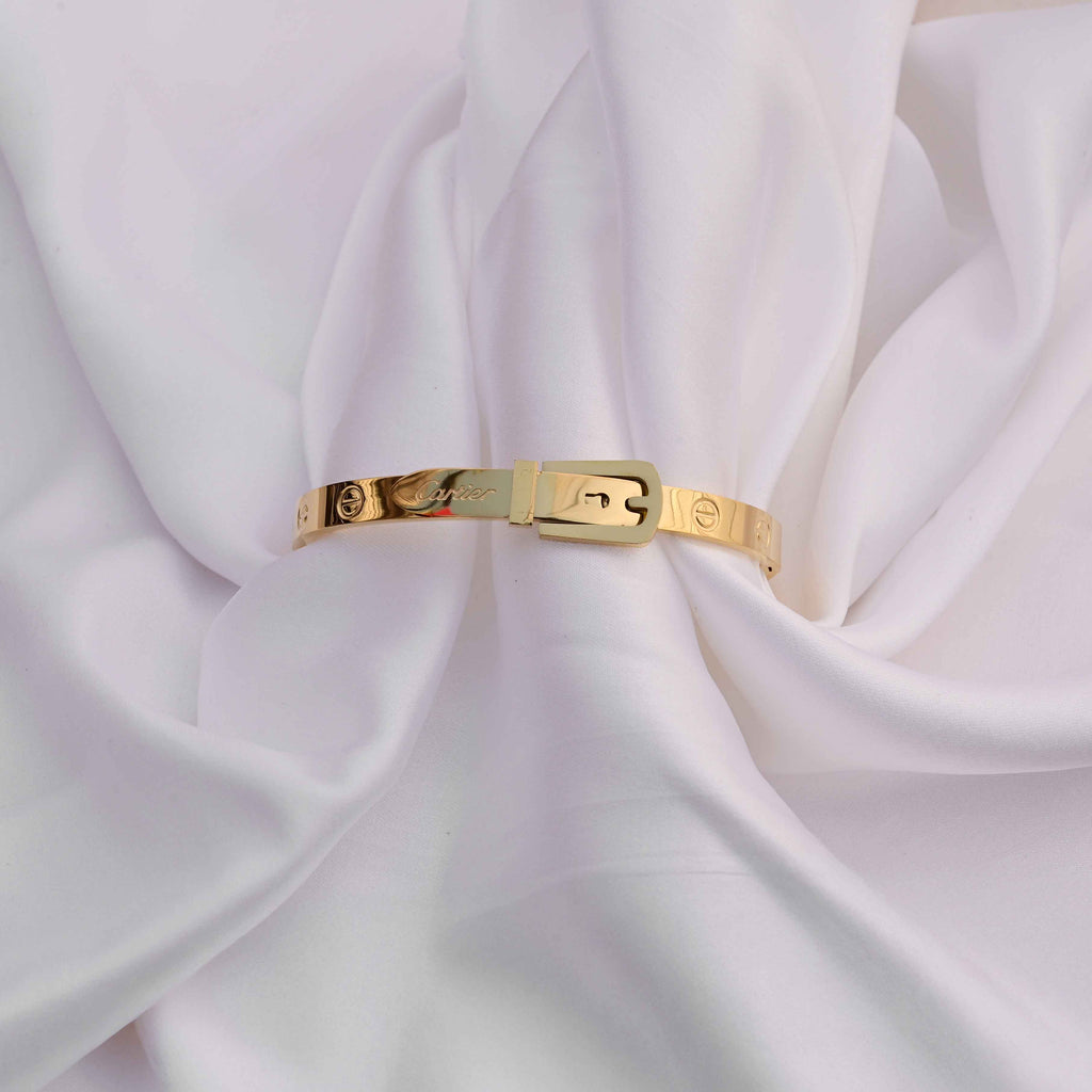 Cartier belt bangle bracelet in gold and rose gold