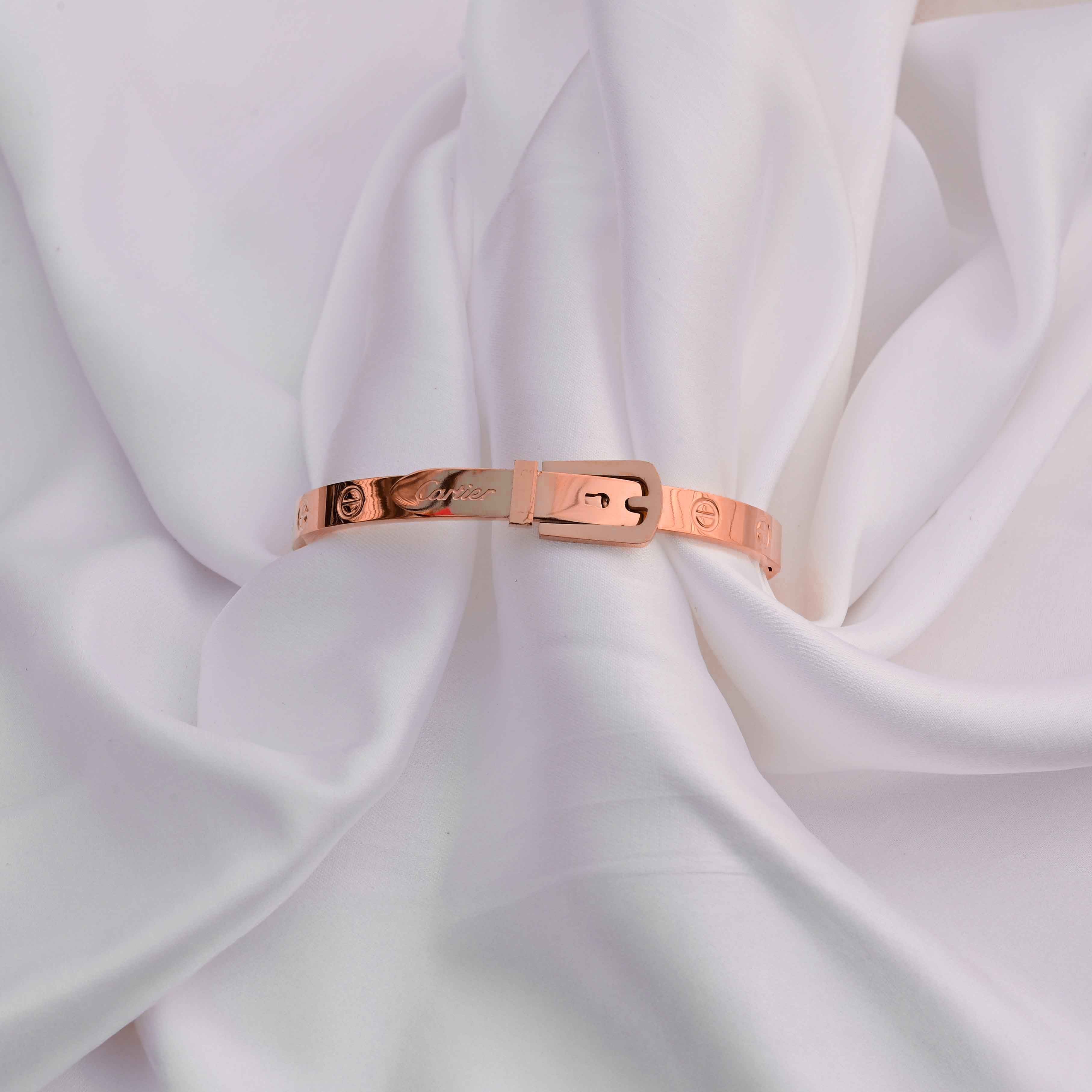 Cartier belt bangle bracelet in gold and rose gold