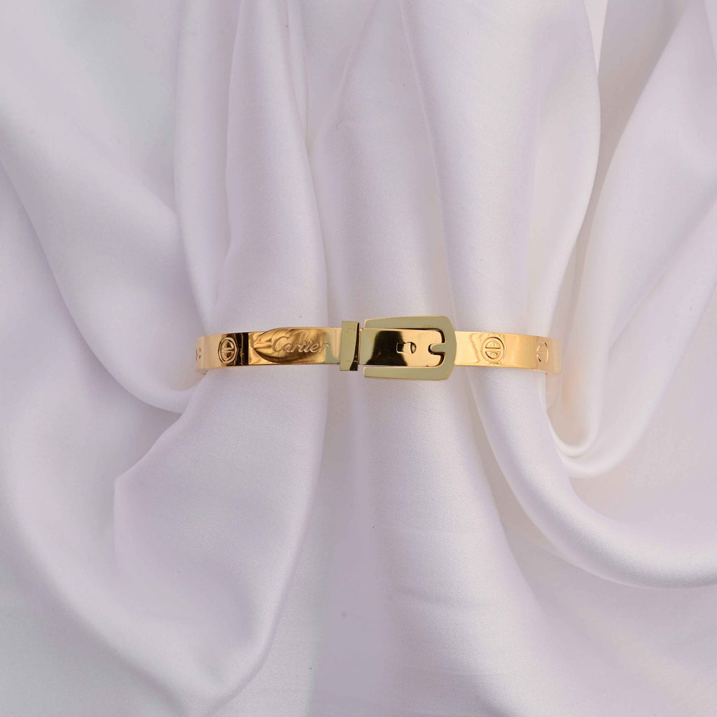 Cartier belt bangle bracelet in gold and rose gold