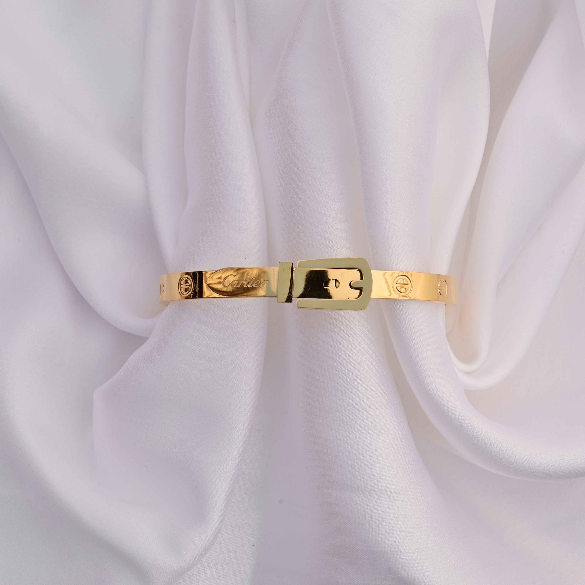 Cartier belt bangle bracelet in gold and rose gold