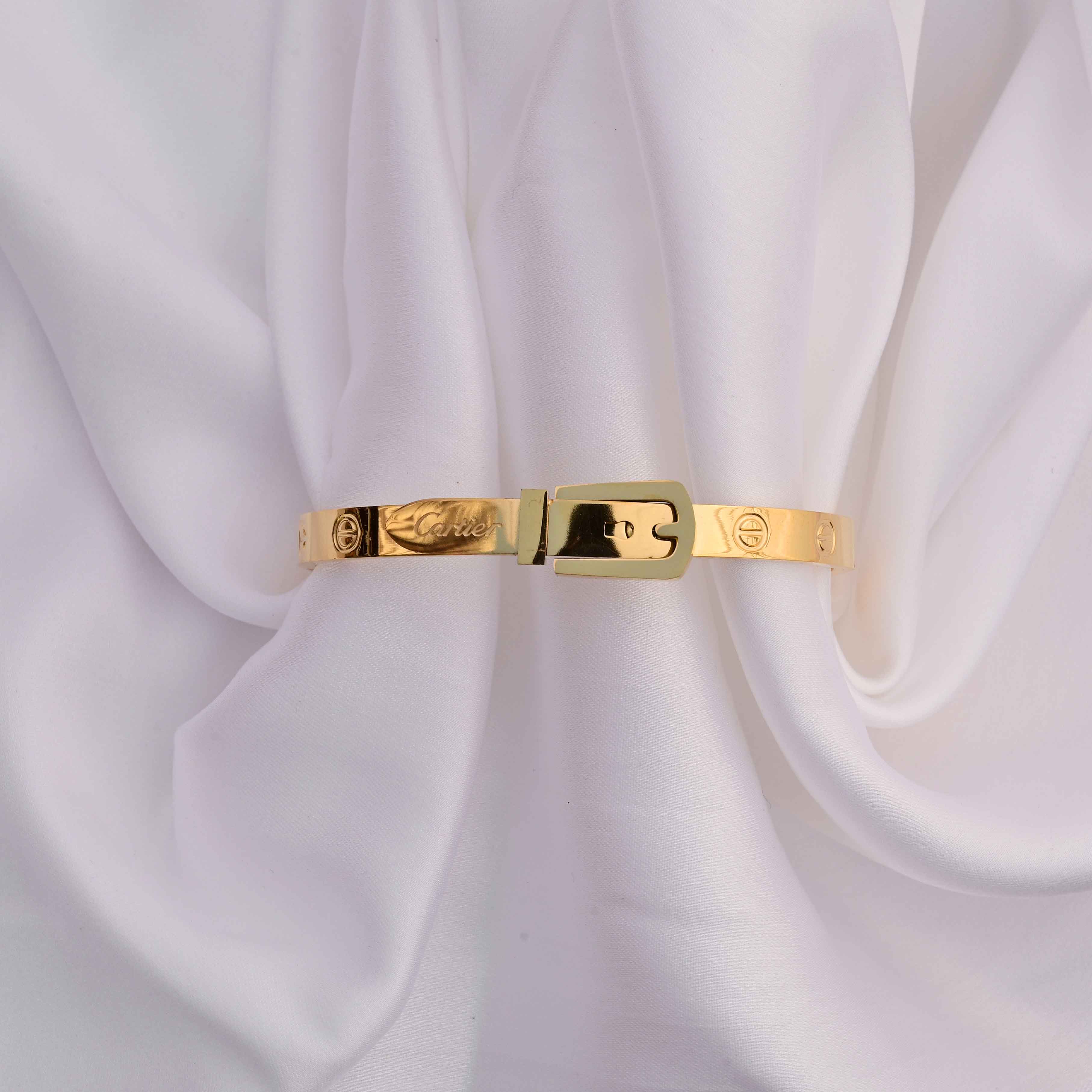 Cartier belt bangle bracelet in gold and rose gold