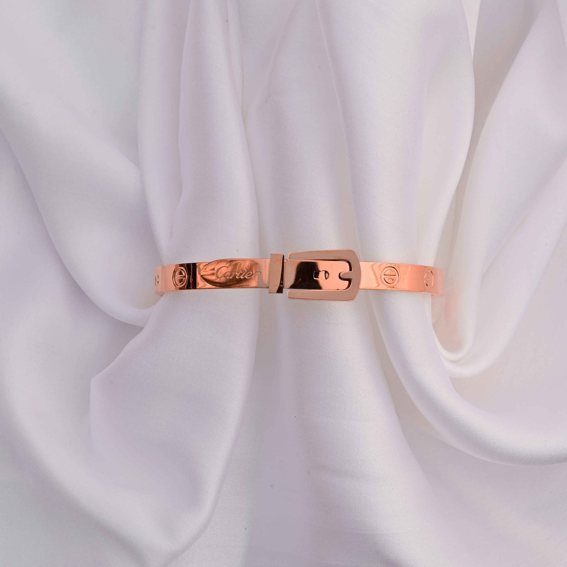 Cartier belt bangle bracelet in gold and rose gold