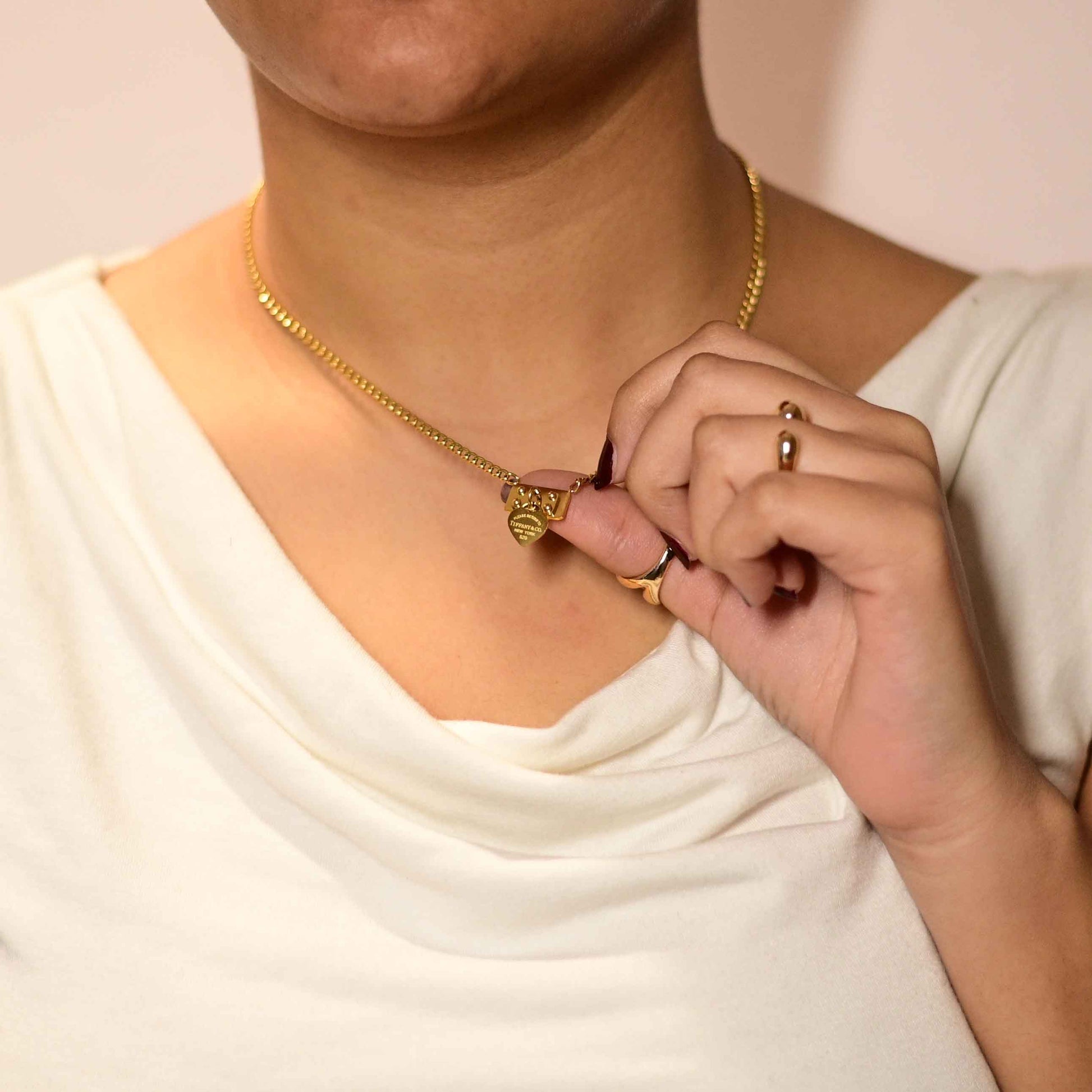 Tiffany and co pendant necklace