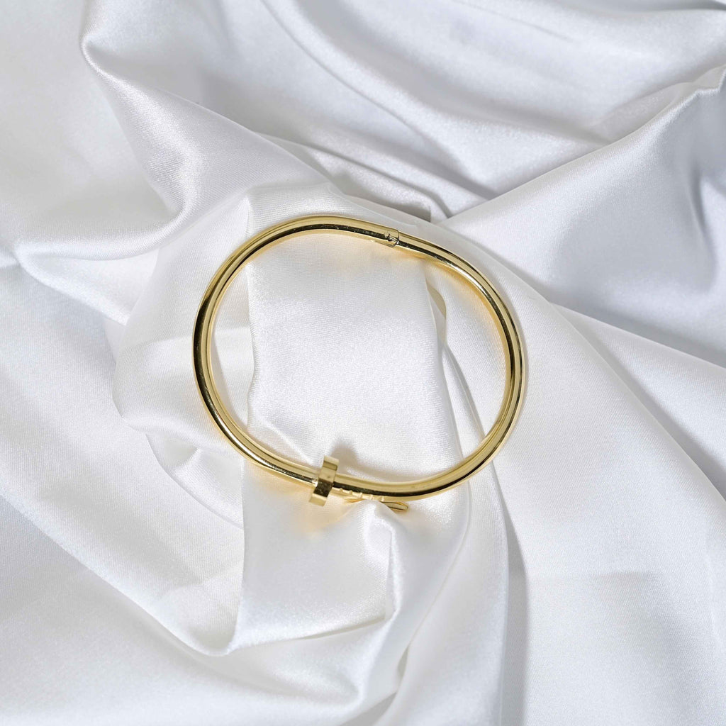Cartier nail bracelet in silver & Gold