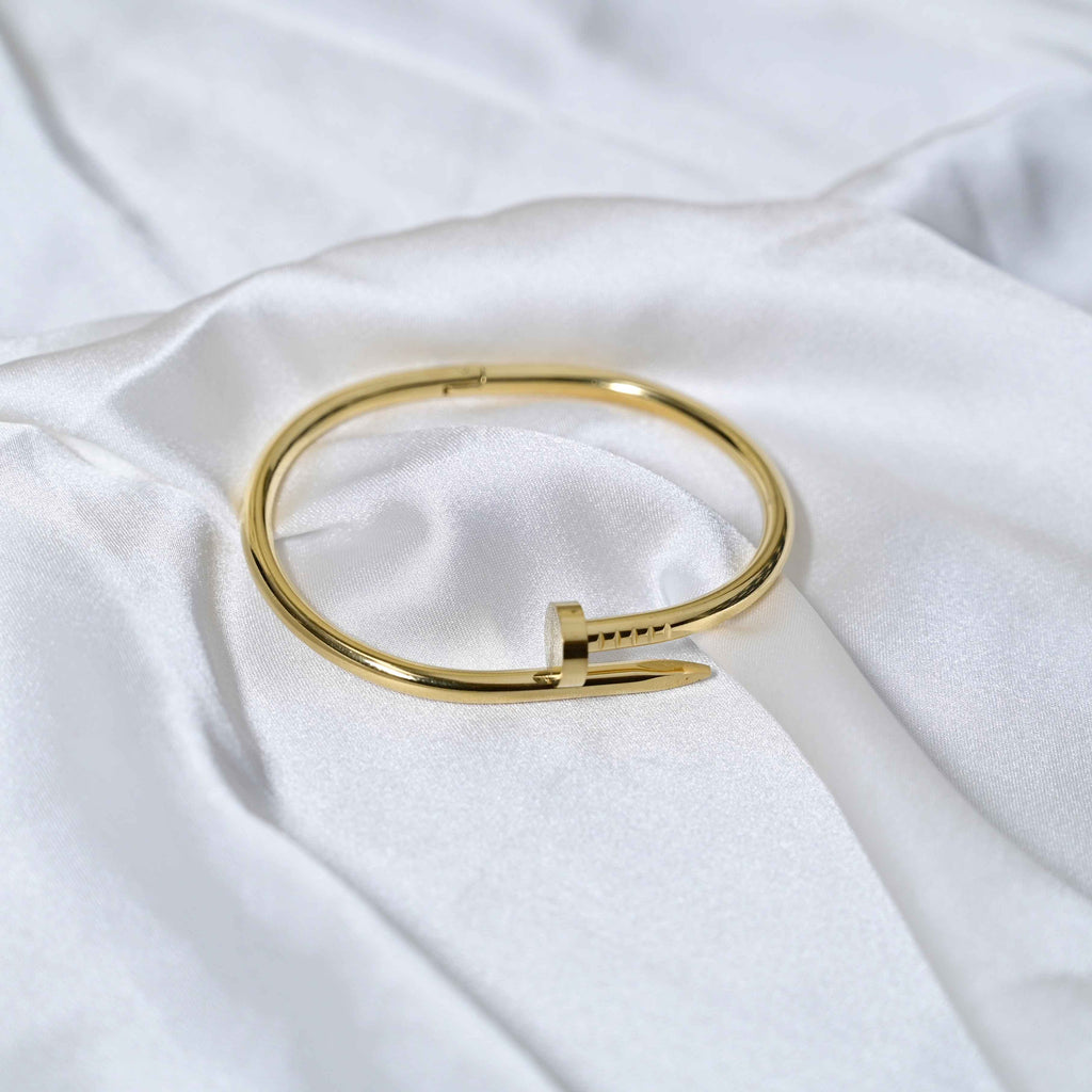 Cartier nail bracelet in silver & Gold