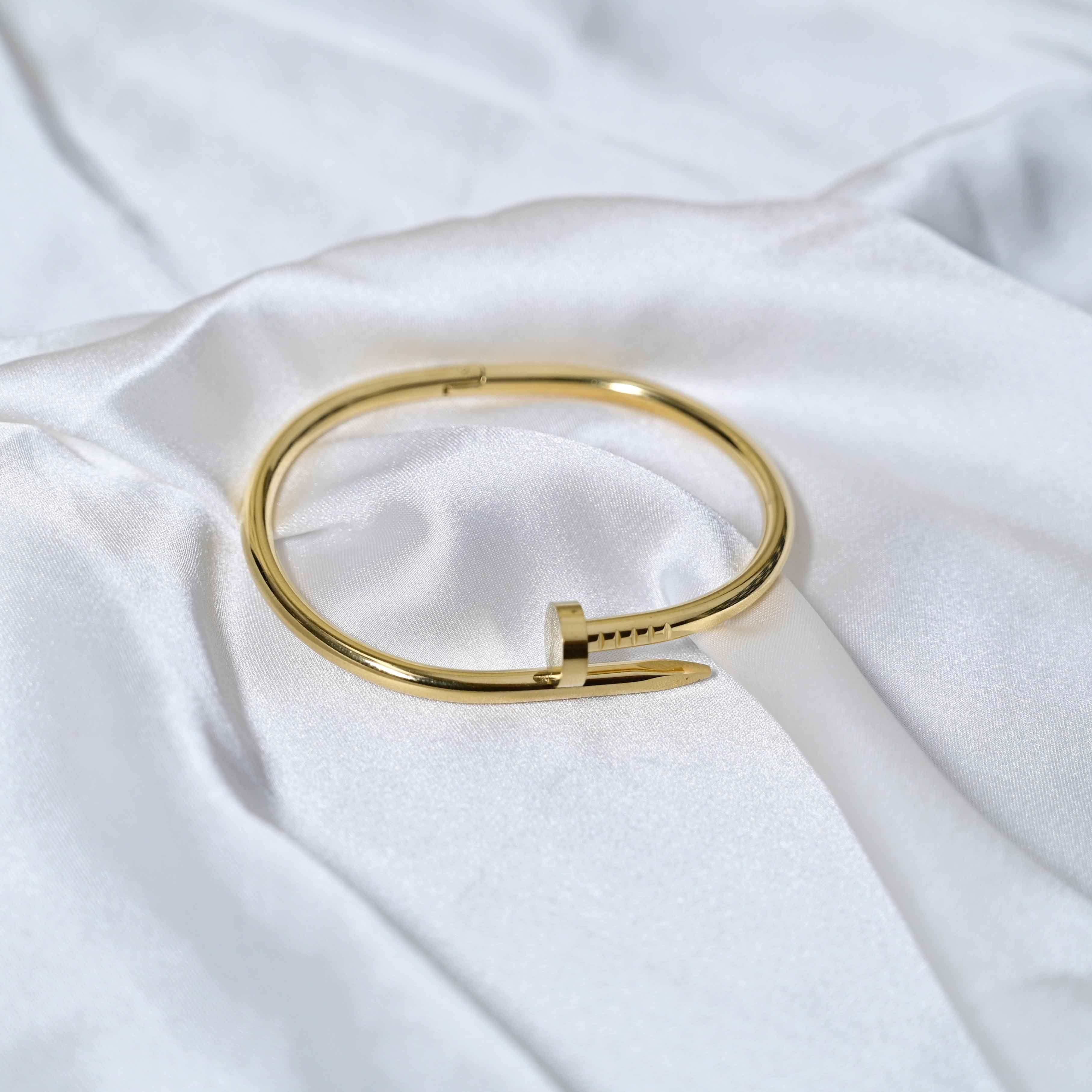 Cartier nail bracelet in silver & Gold