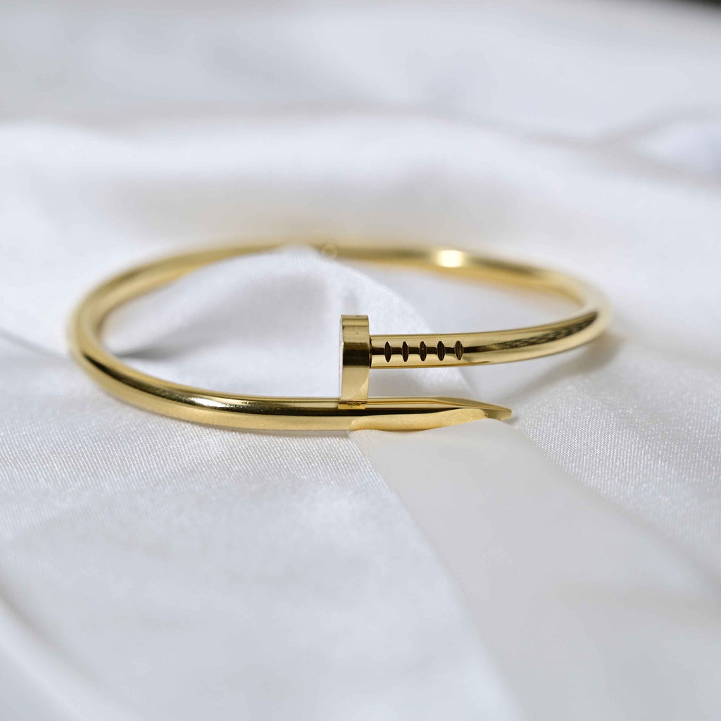 Cartier nail bracelet in silver & Gold