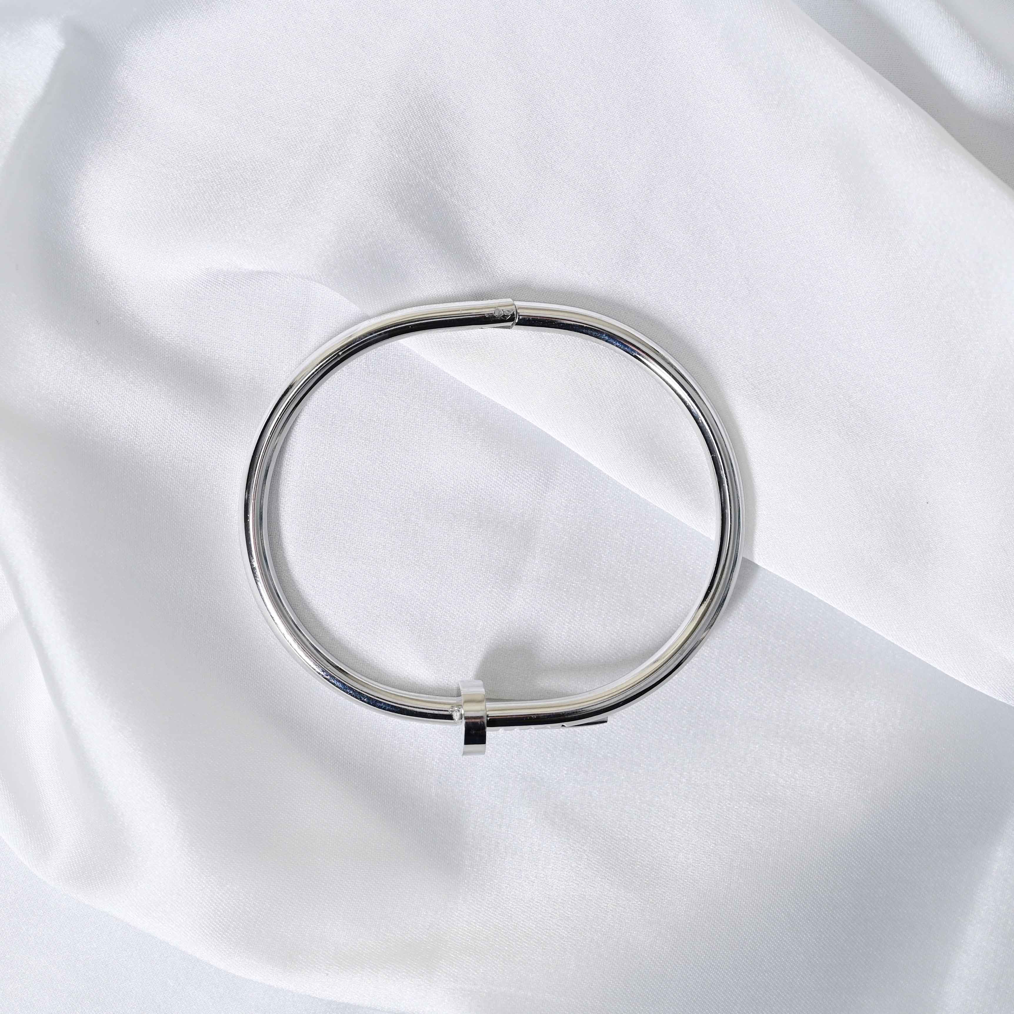 Cartier nail bracelet in silver & Gold
