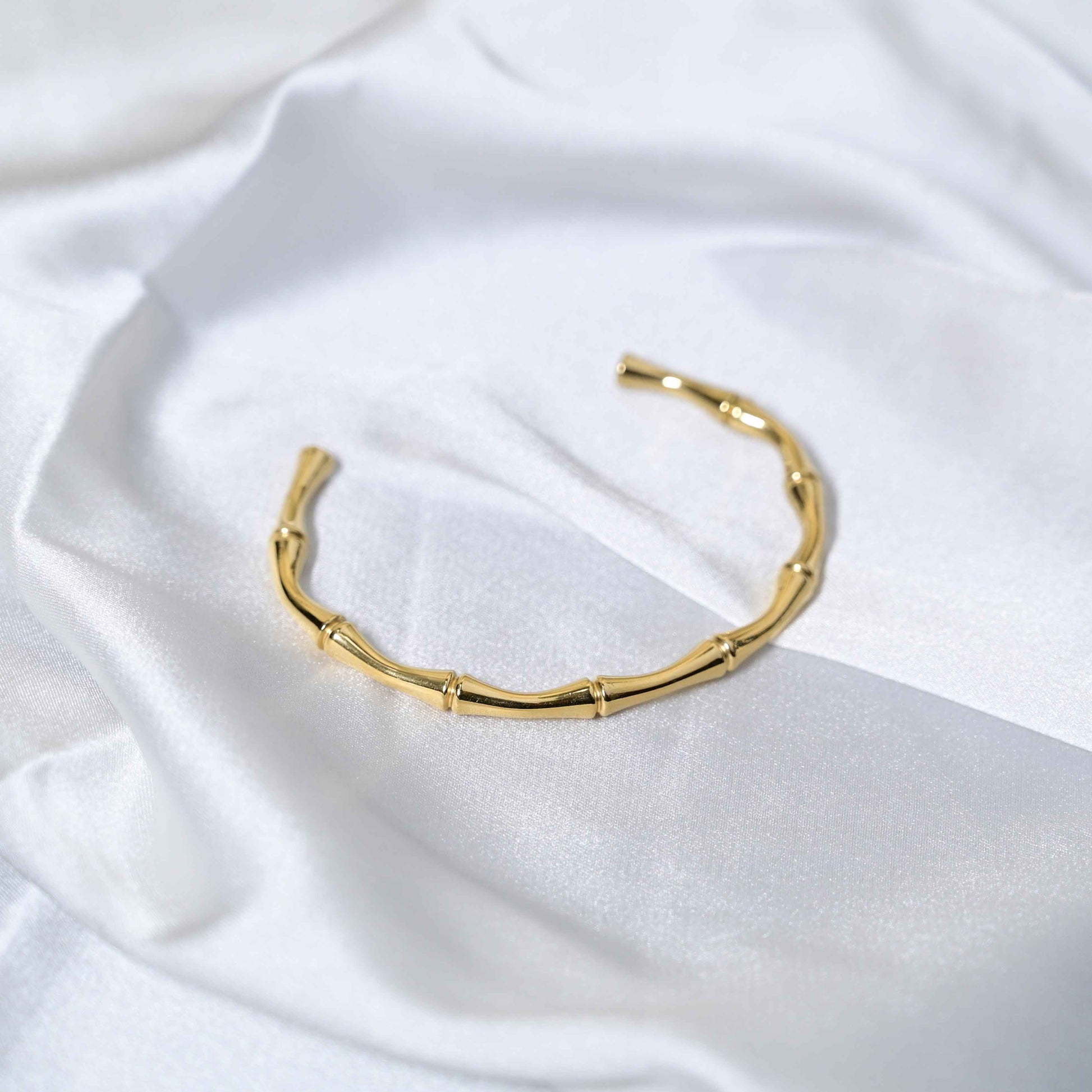 Gold bamboo bracelet: Anti Tarnish jewellery