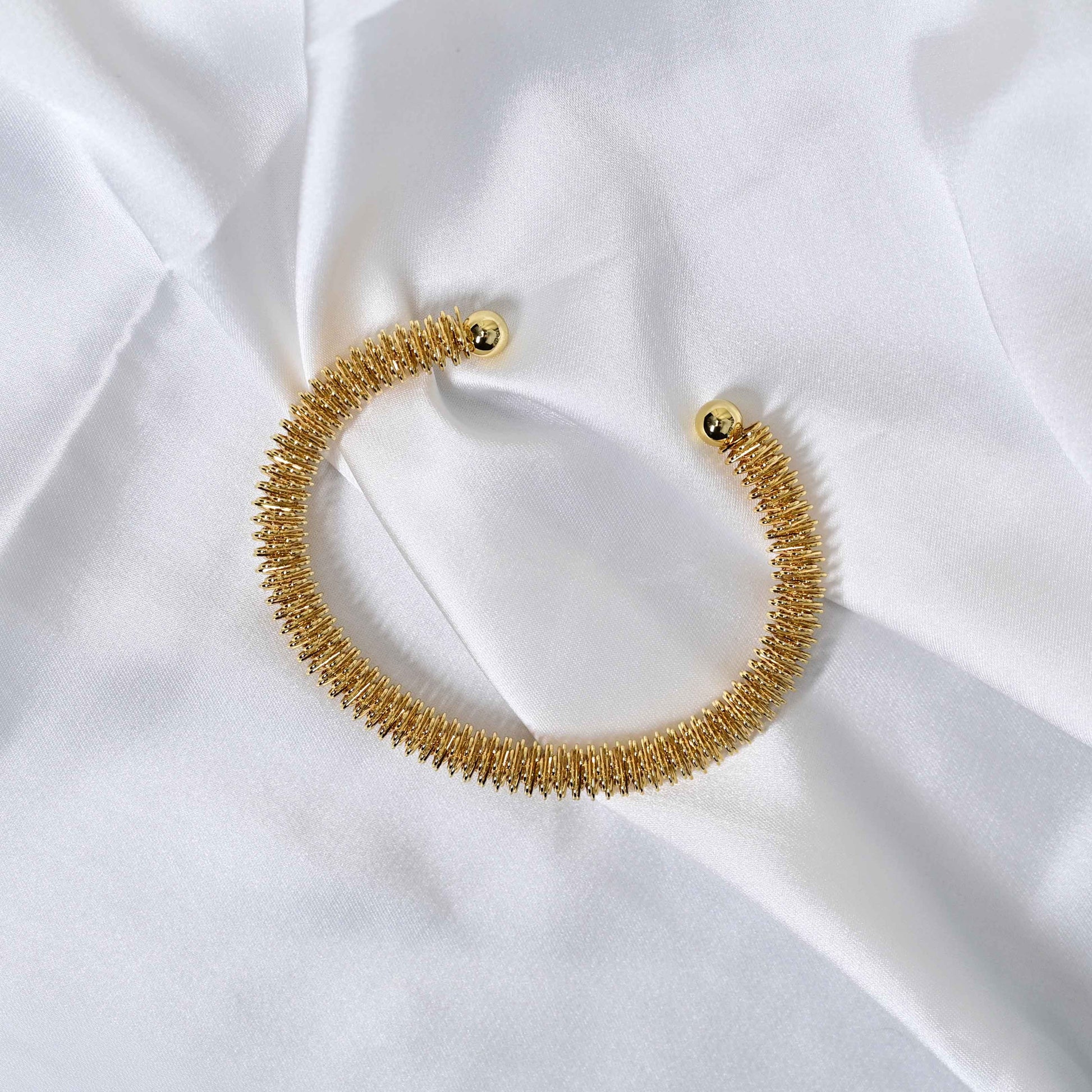 Gold mesh bangle: Anti Tarnish jewelry
