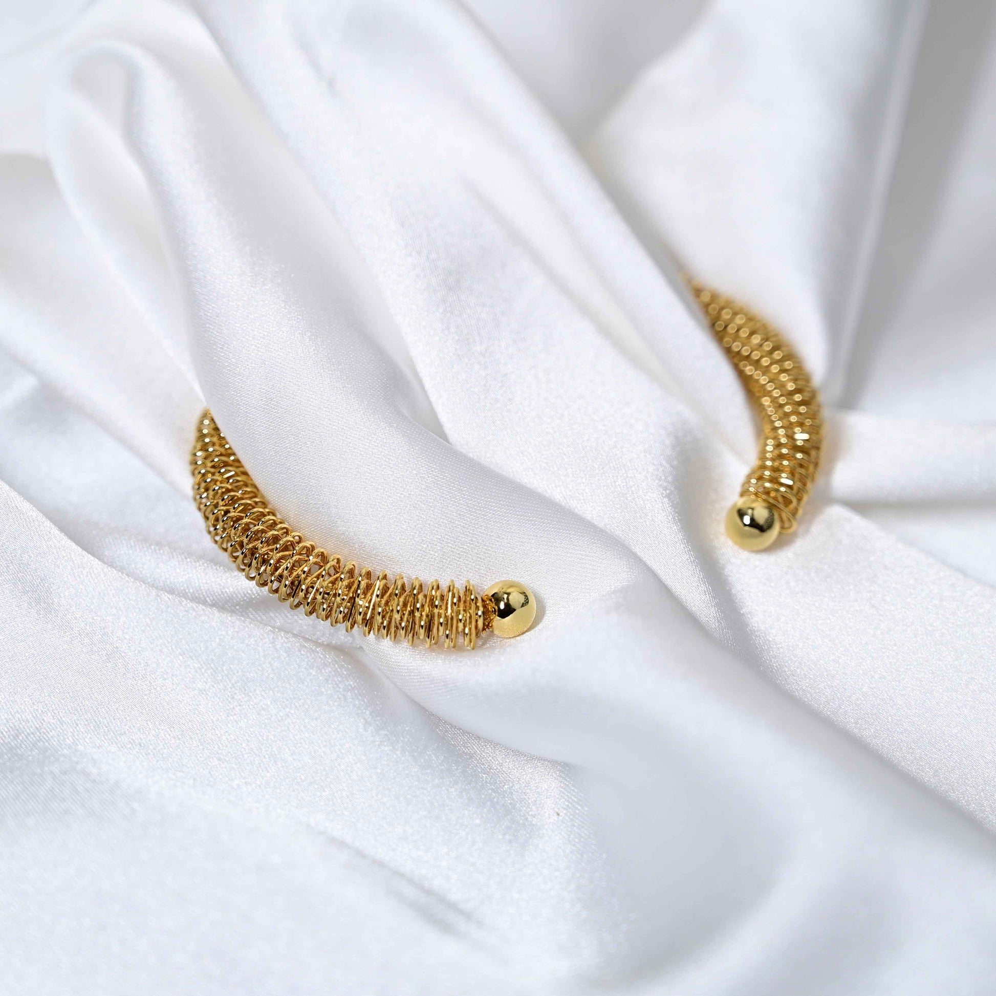 Gold mesh bangle: Anti Tarnish jewelry