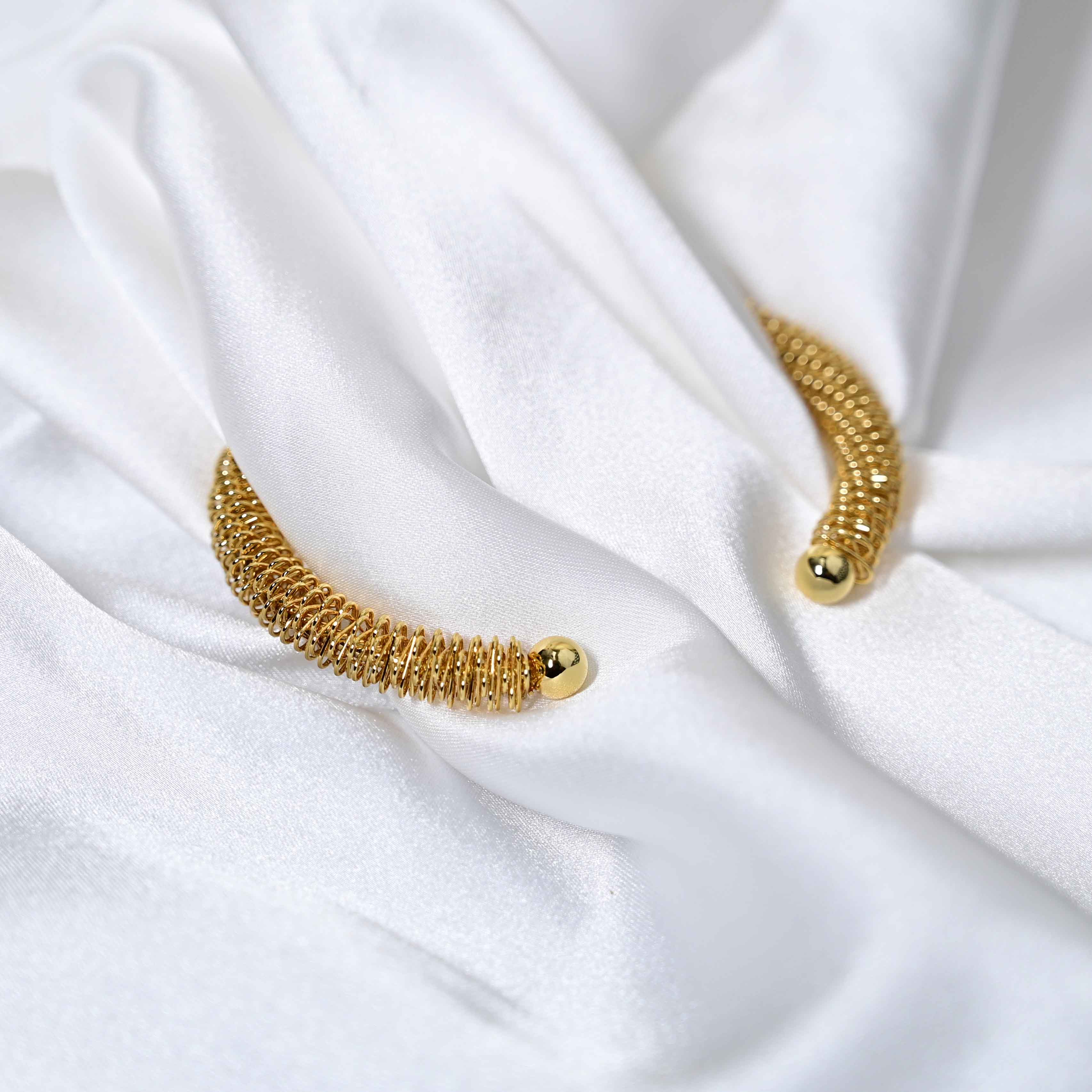 Gold mesh bangle: Anti Tarnish jewelry