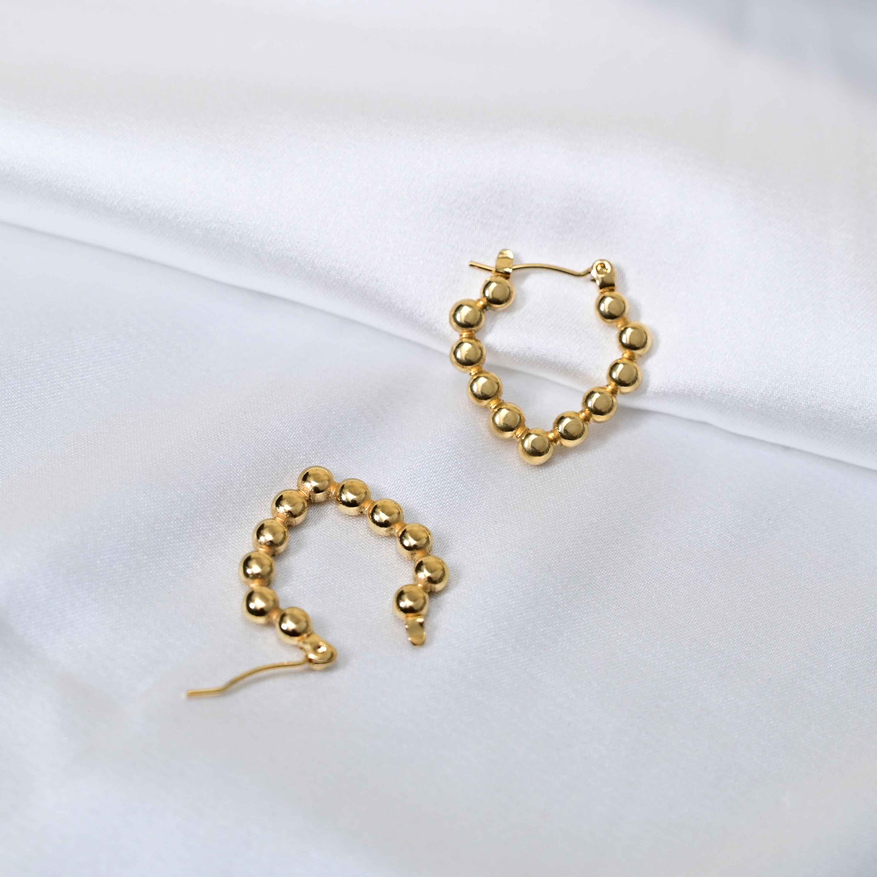 Gold dots earrings: Anti Tarnish jewellery