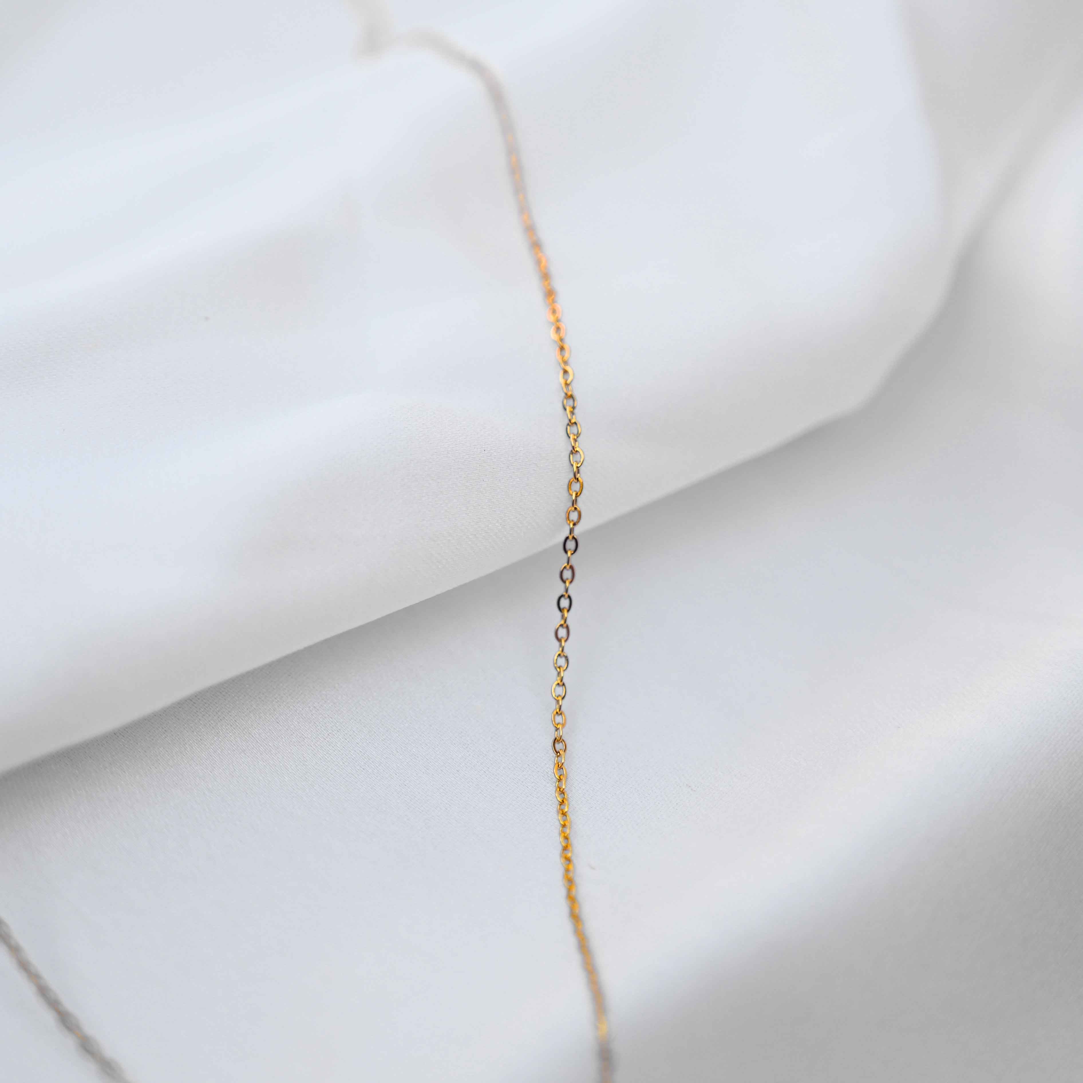 Blue crystal Pendant Necklace: Golden Chain Anti Tarnish jewellery