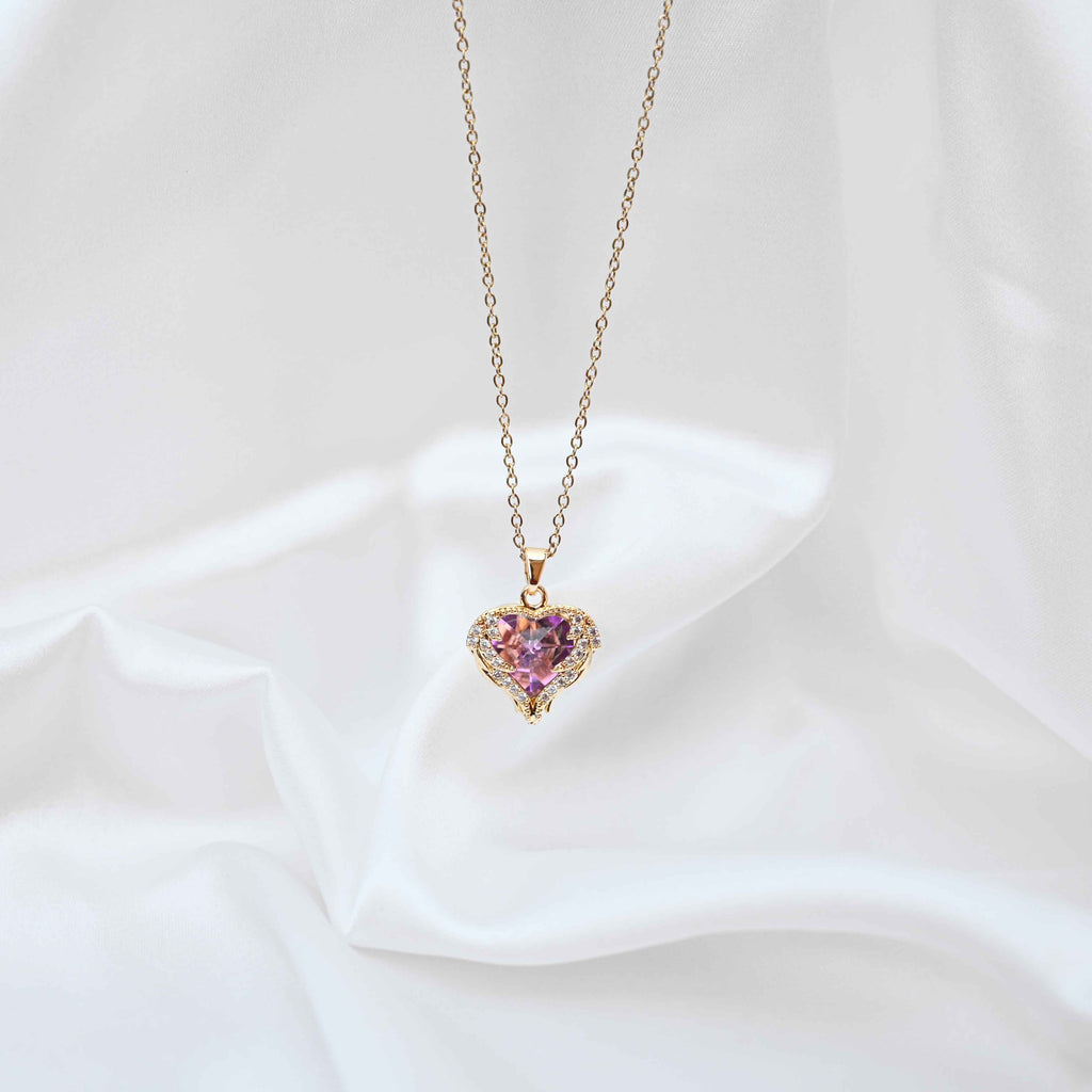 Colour changing crystal heart: Anti Tarnish jewellery