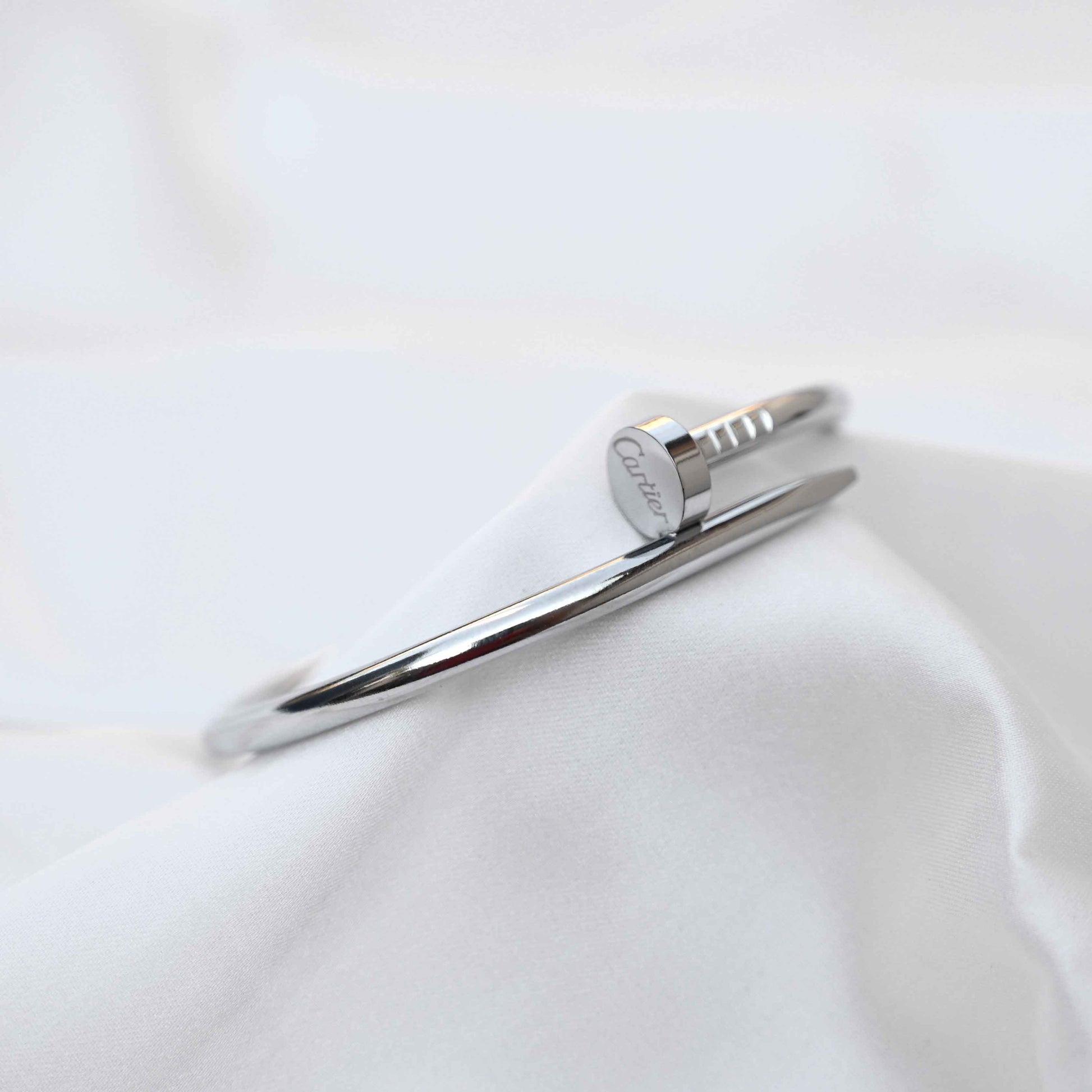Cartier nail bracelet in silver