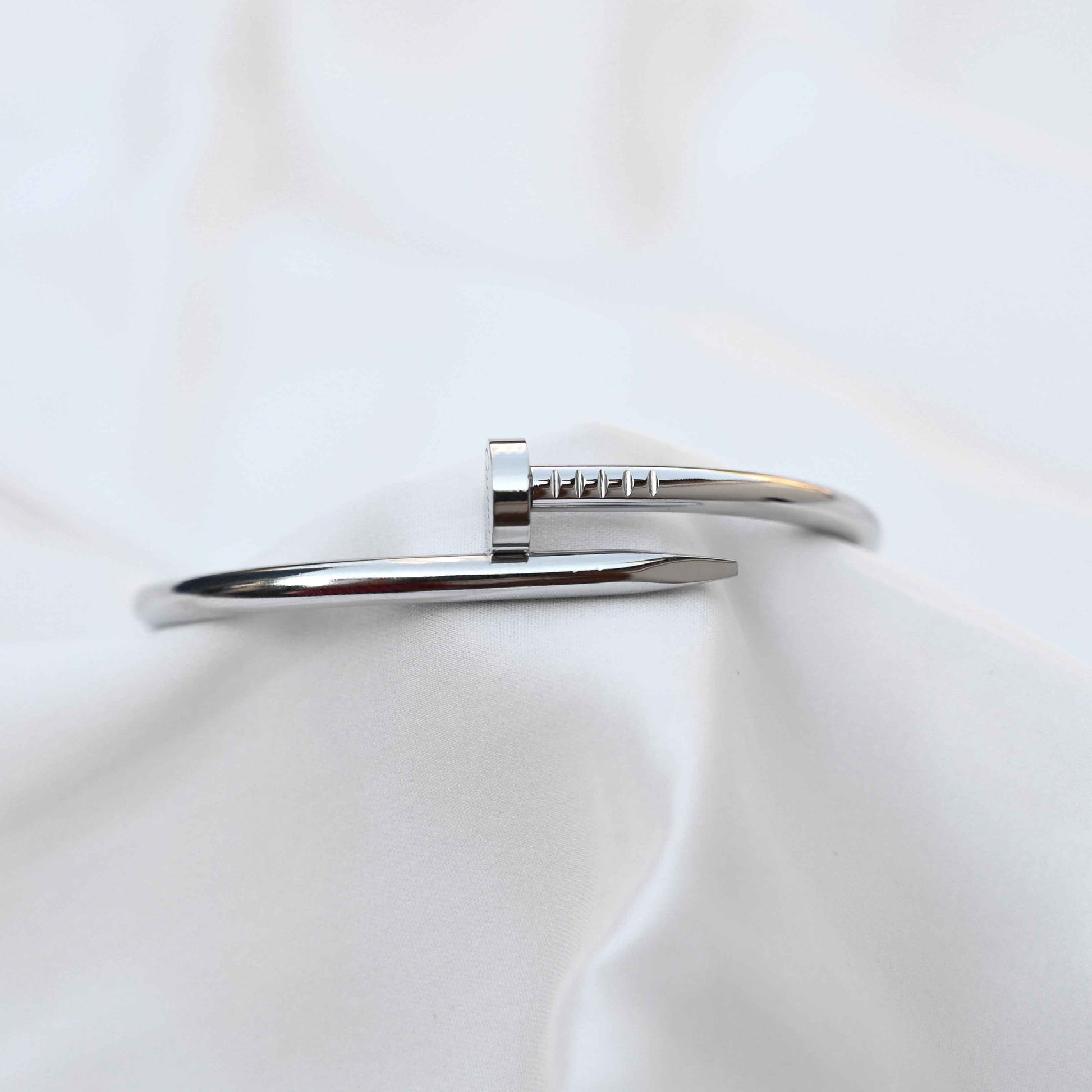 Cartier nail bracelet in silver