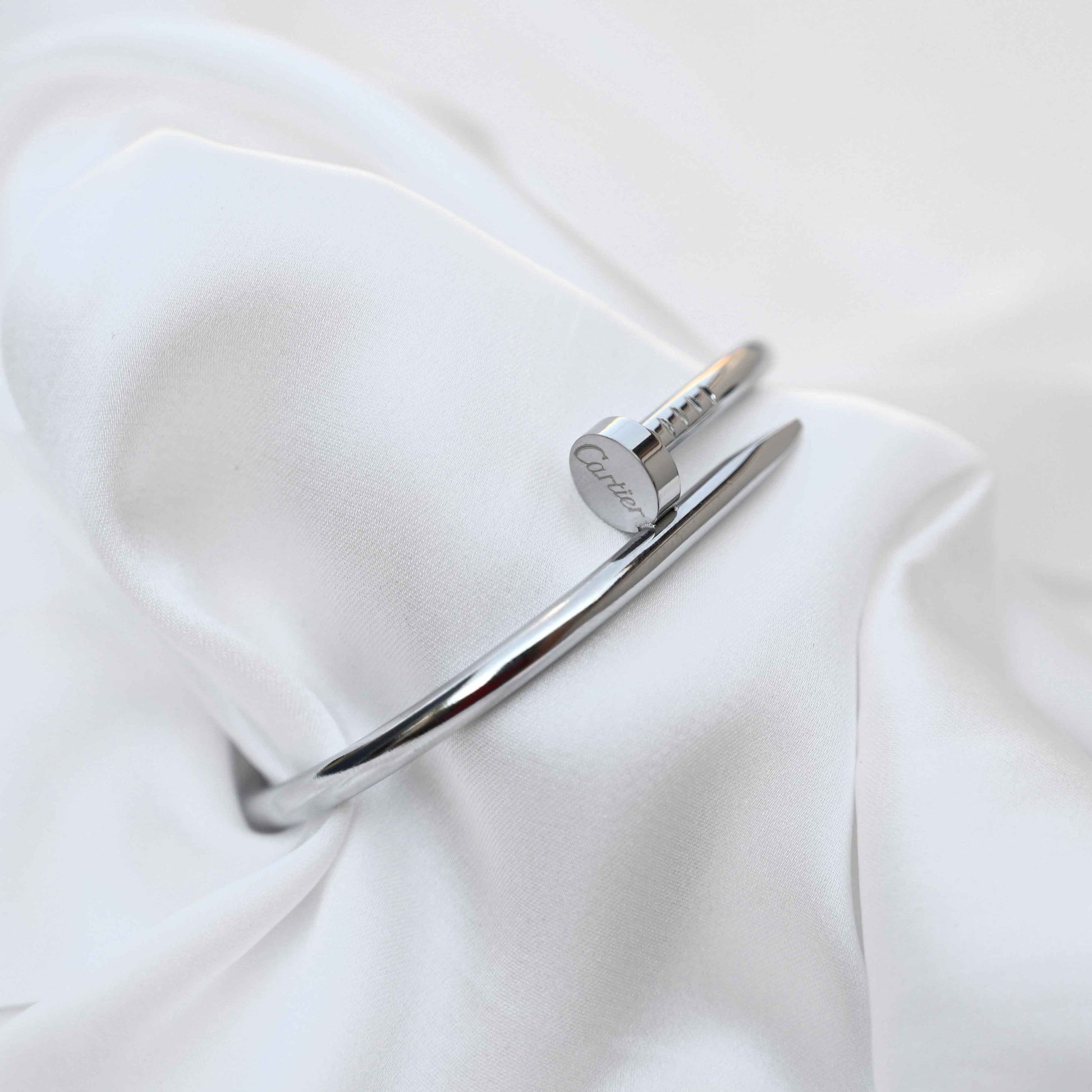 Cartier nail bracelet in silver