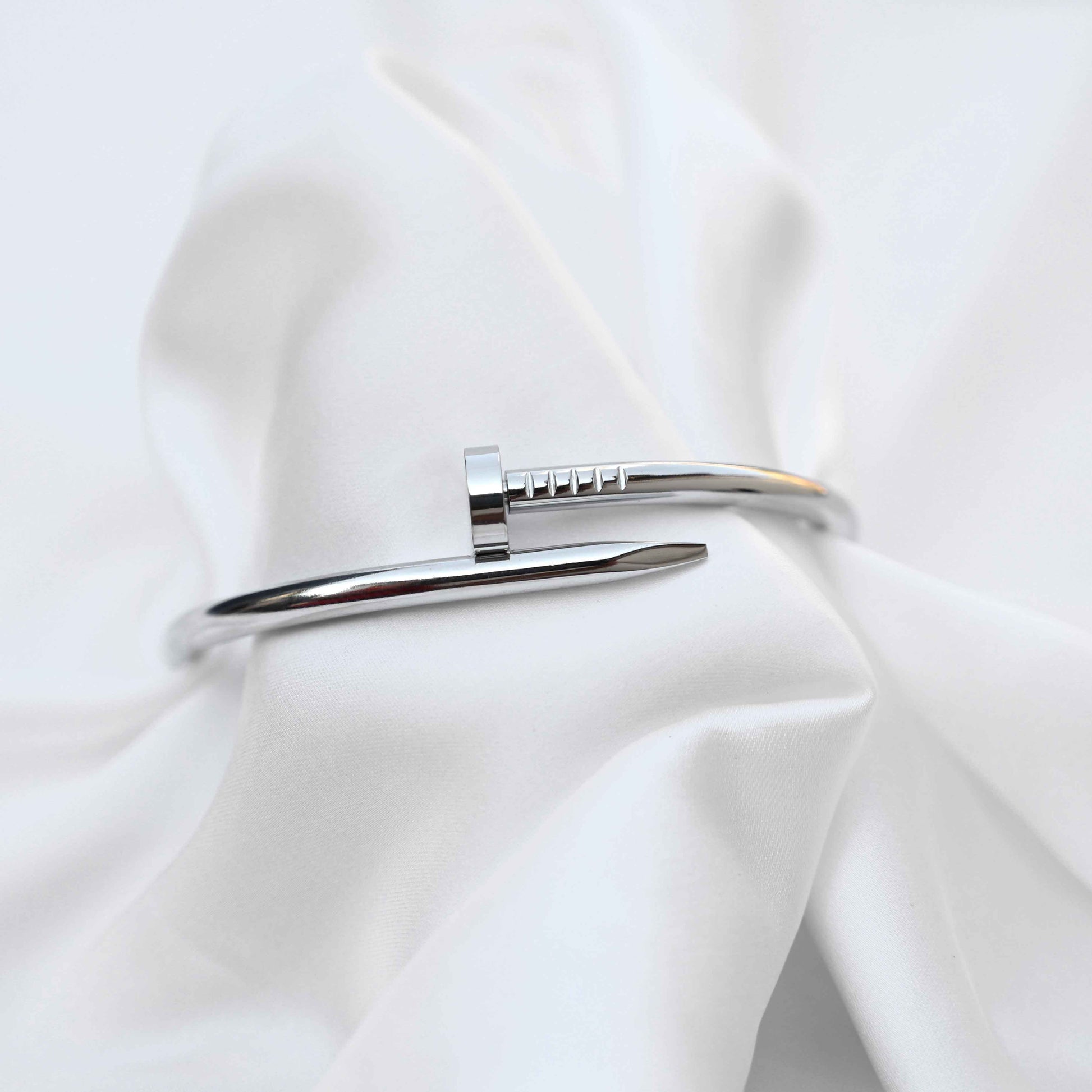 Cartier nail bracelet in silver