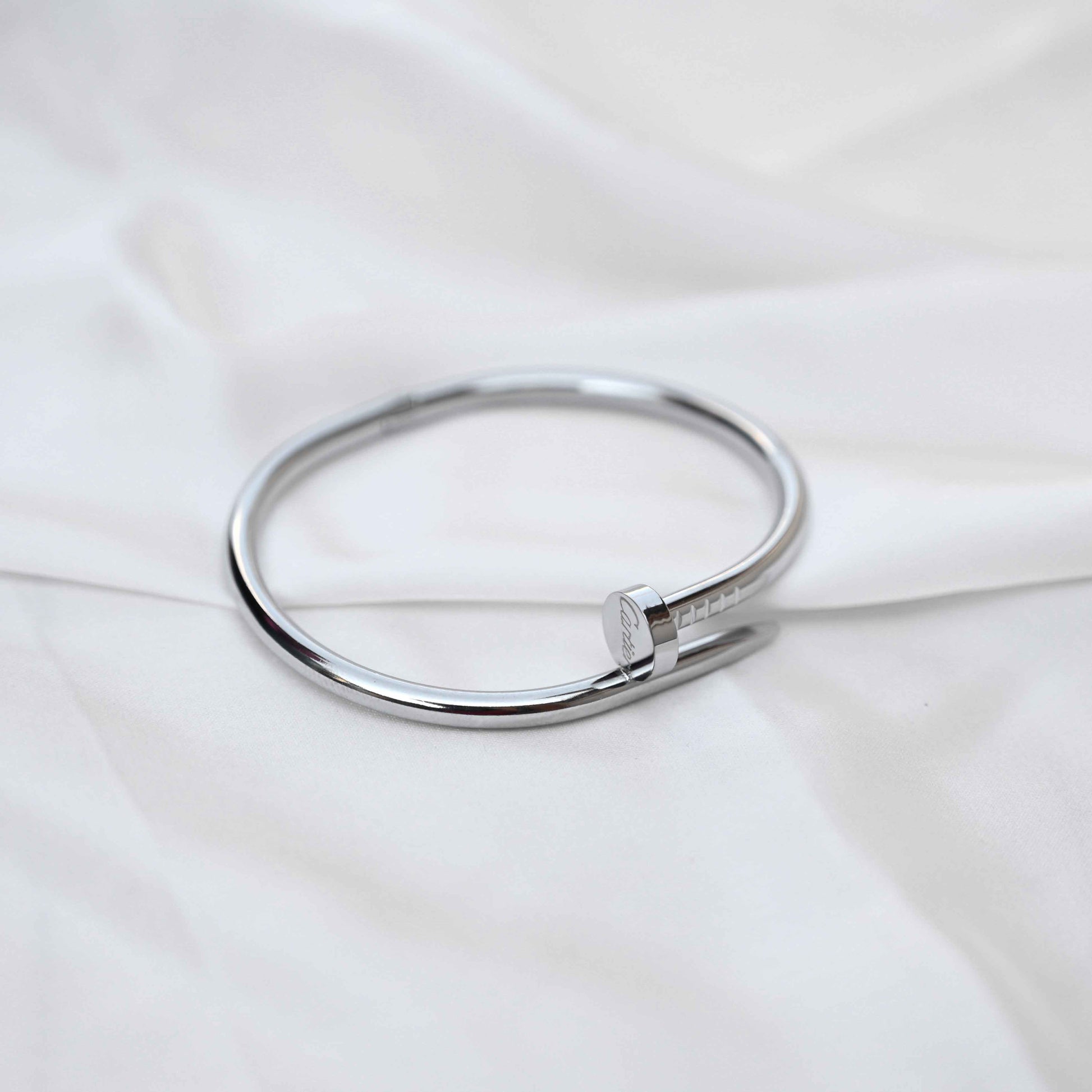 Cartier nail bracelet in silver