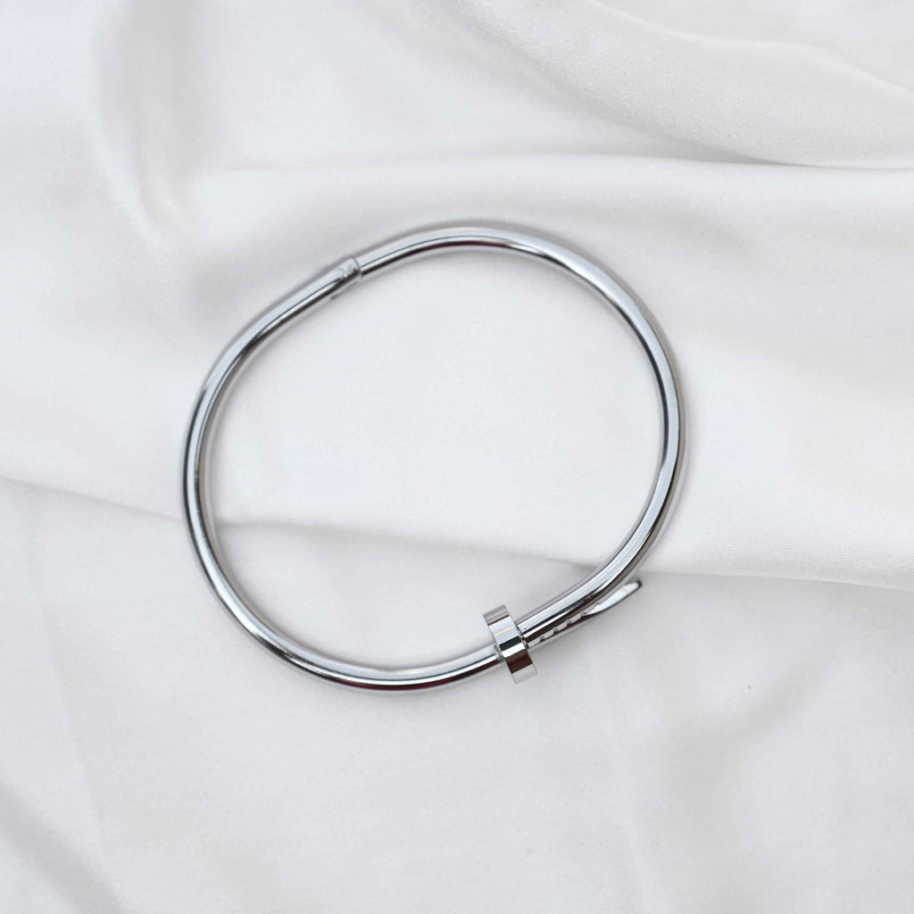 Cartier nail bracelet in silver