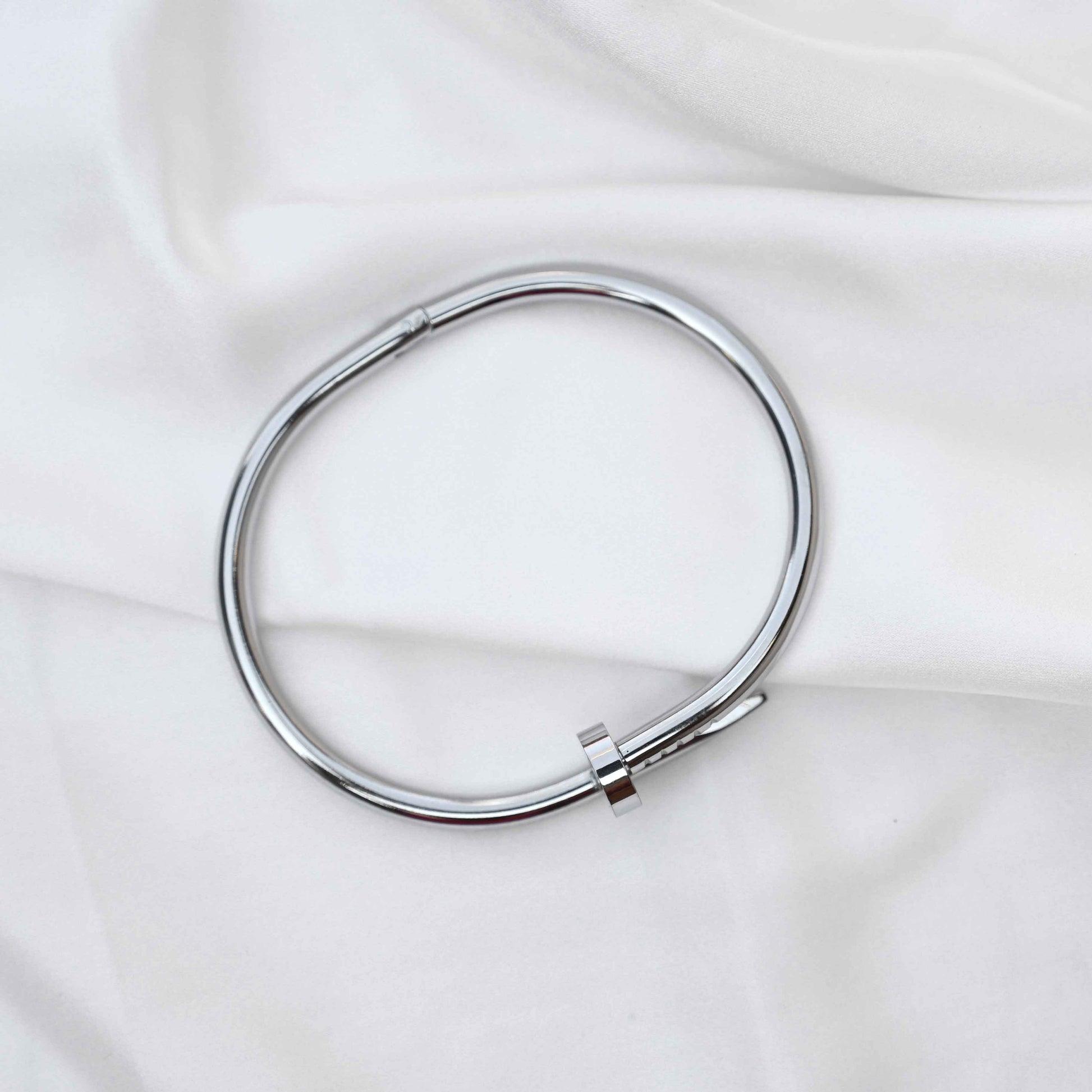 Cartier nail bracelet in silver