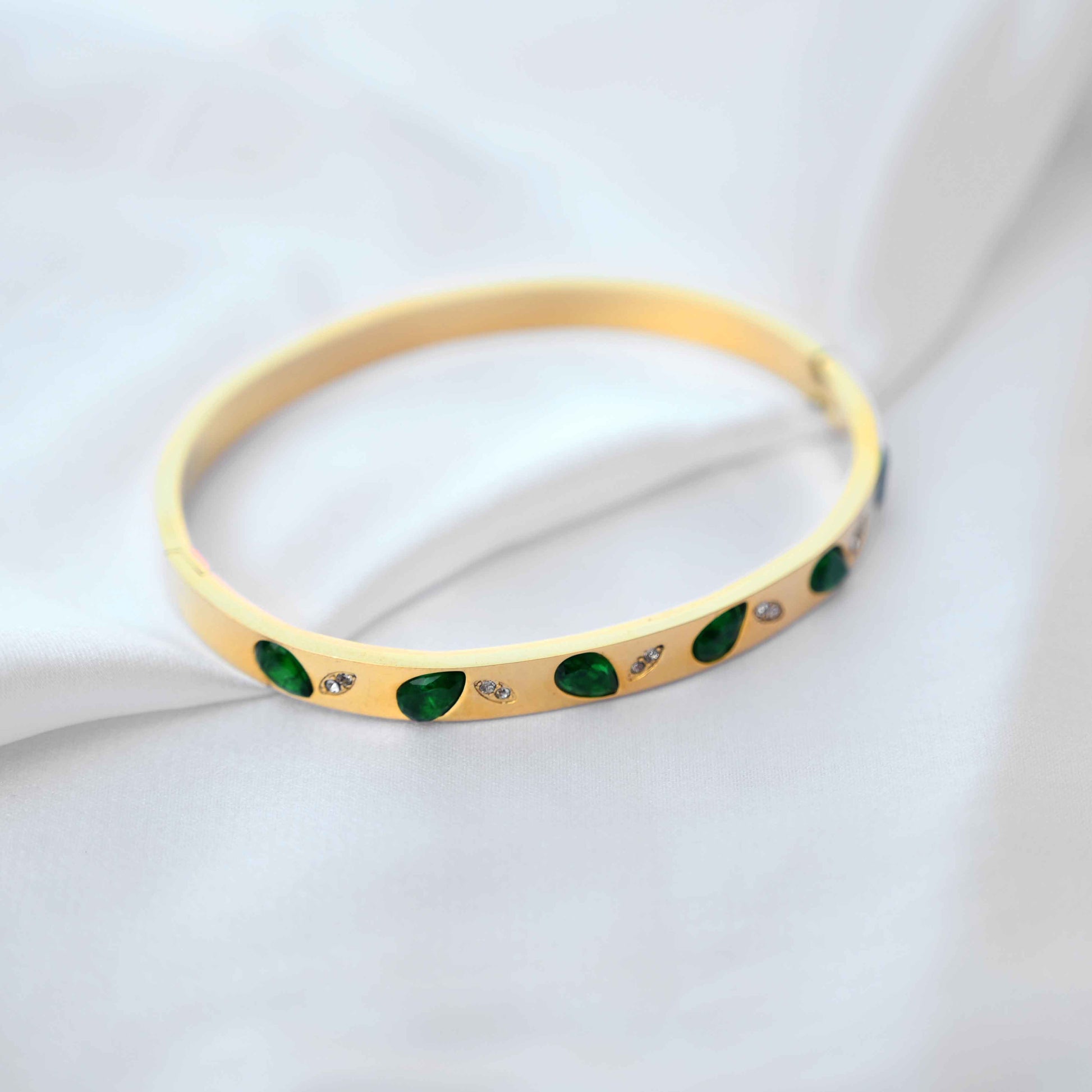 Crystal leaves bracelet