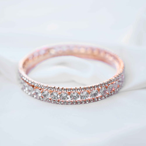 American round cut diamond studded kada's