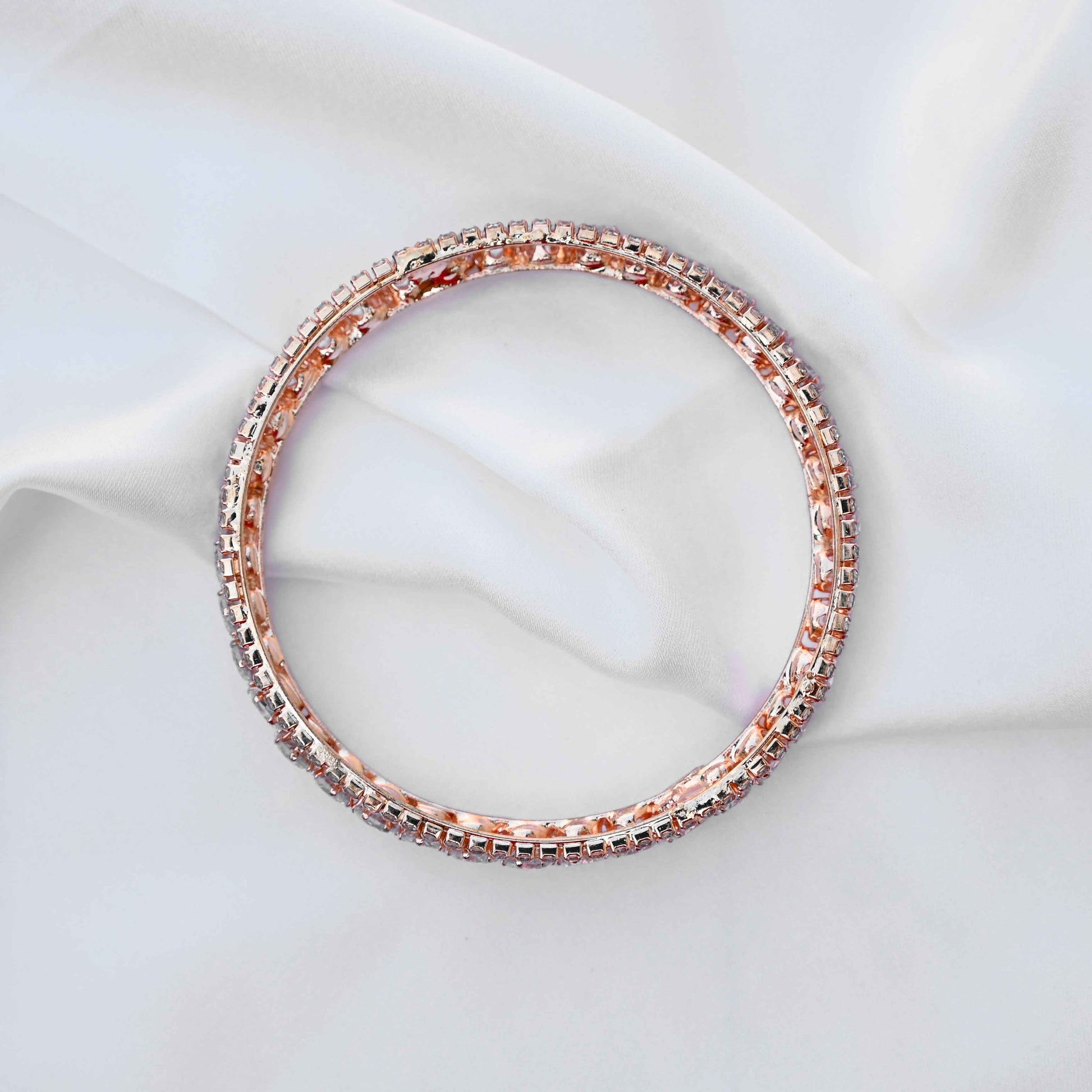 American round cut diamond studded kada's