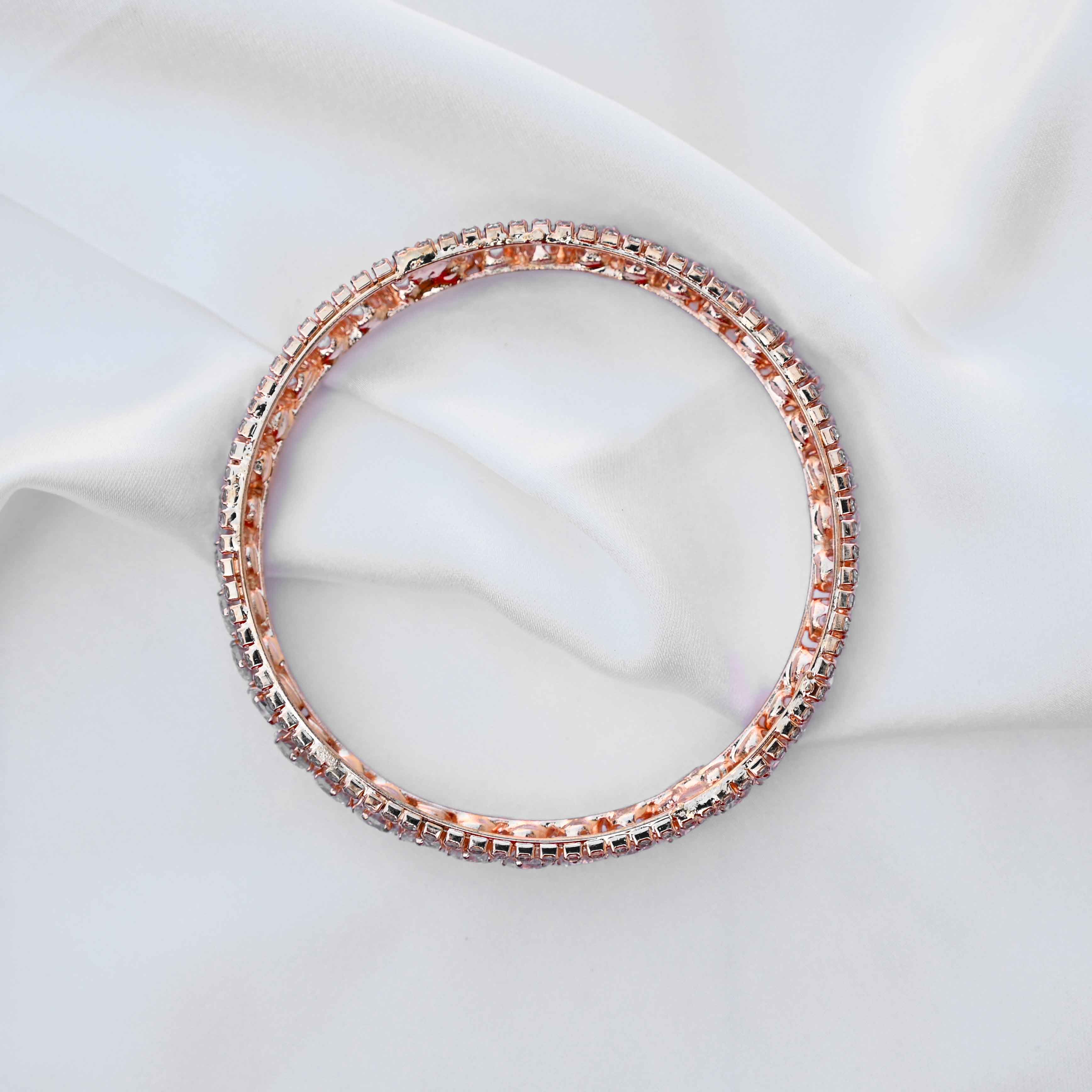 American round cut diamond studded kada's