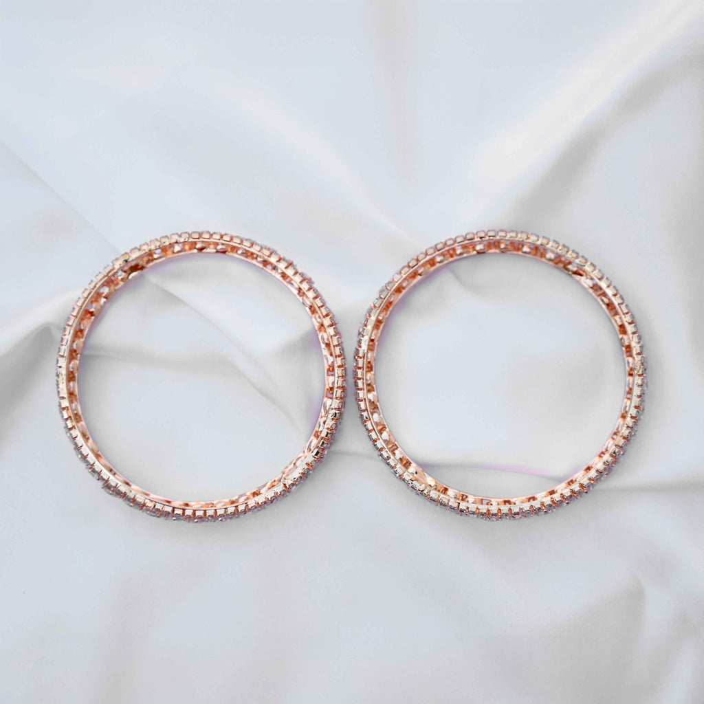 American round cut diamond studded kada's