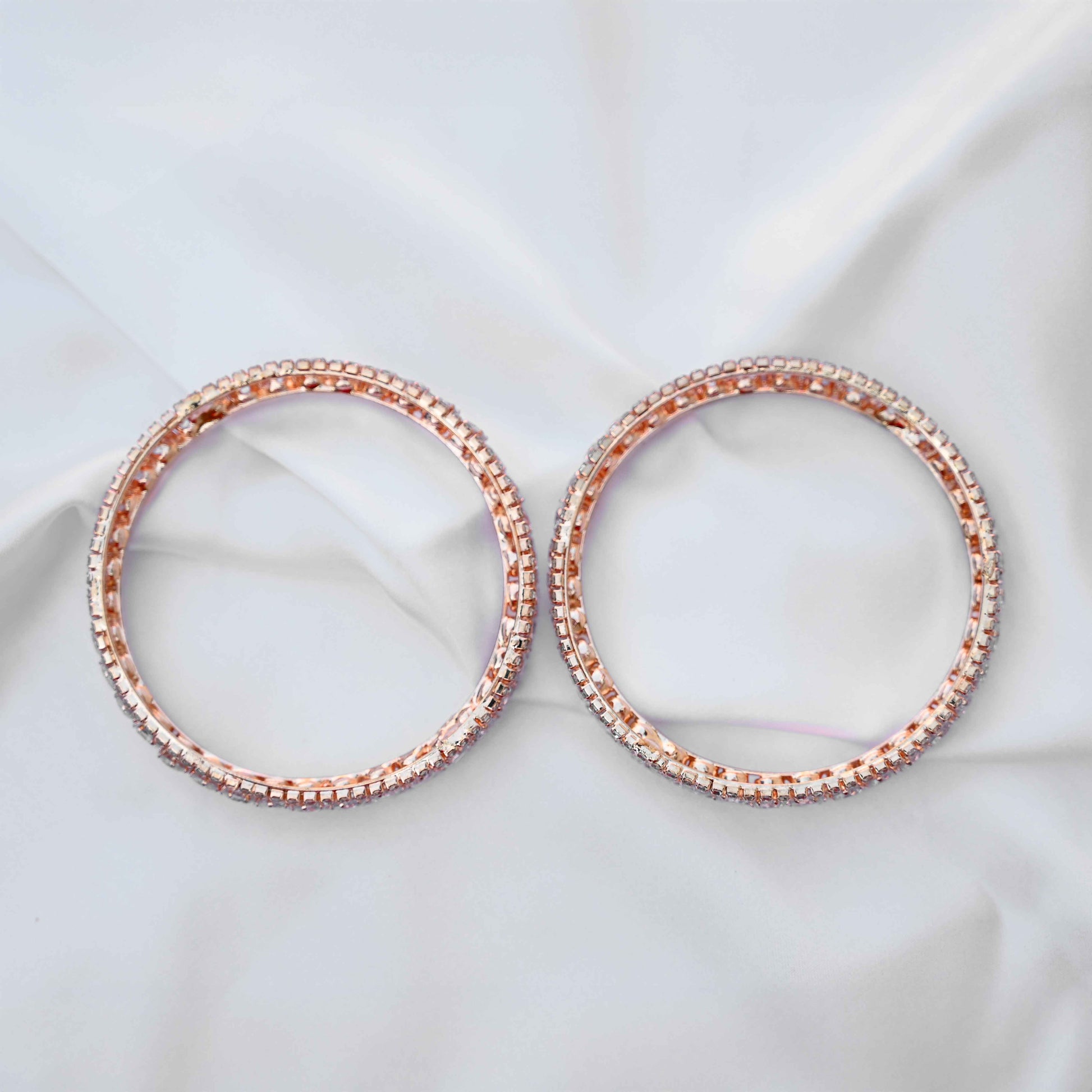 American round cut diamond studded kada's
