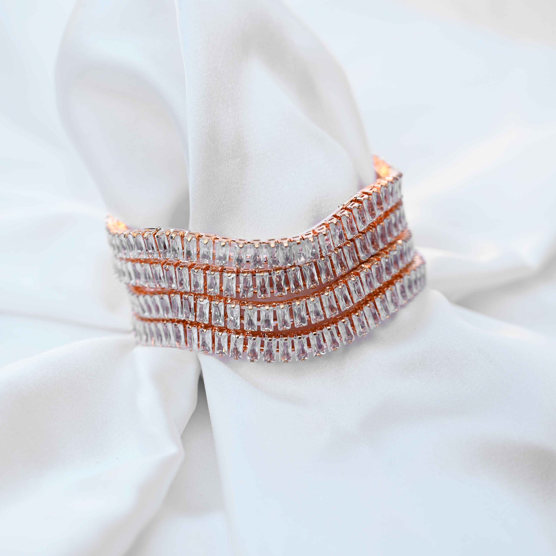 Cubic crystal bangles (American Diamond)