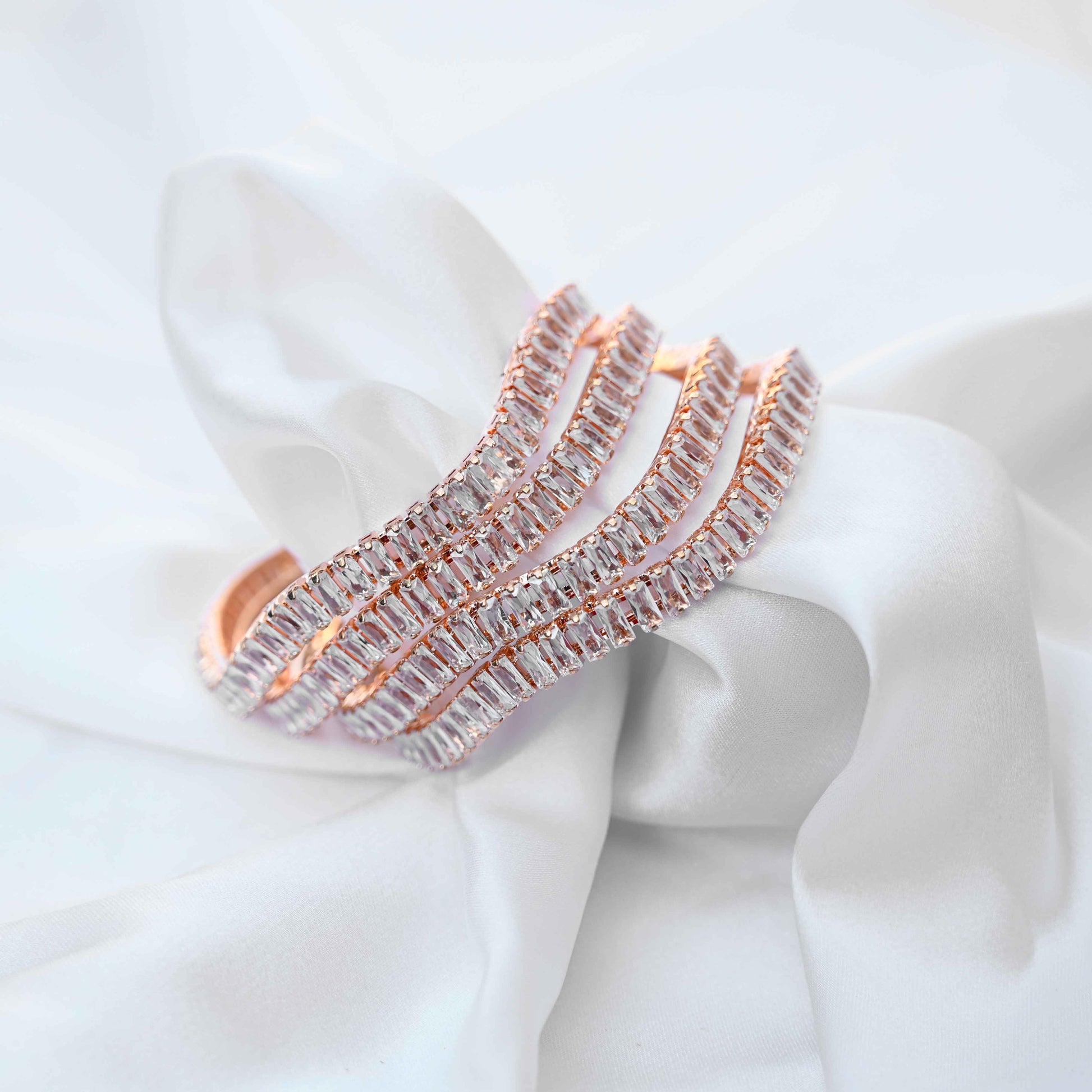 Cubic crystal bangles (American Diamond)