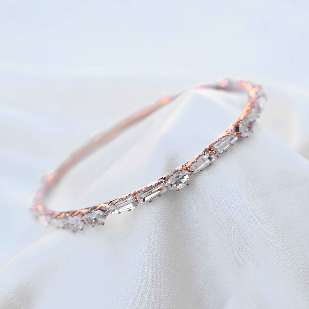 Multicut crystal bangles (American diamond)