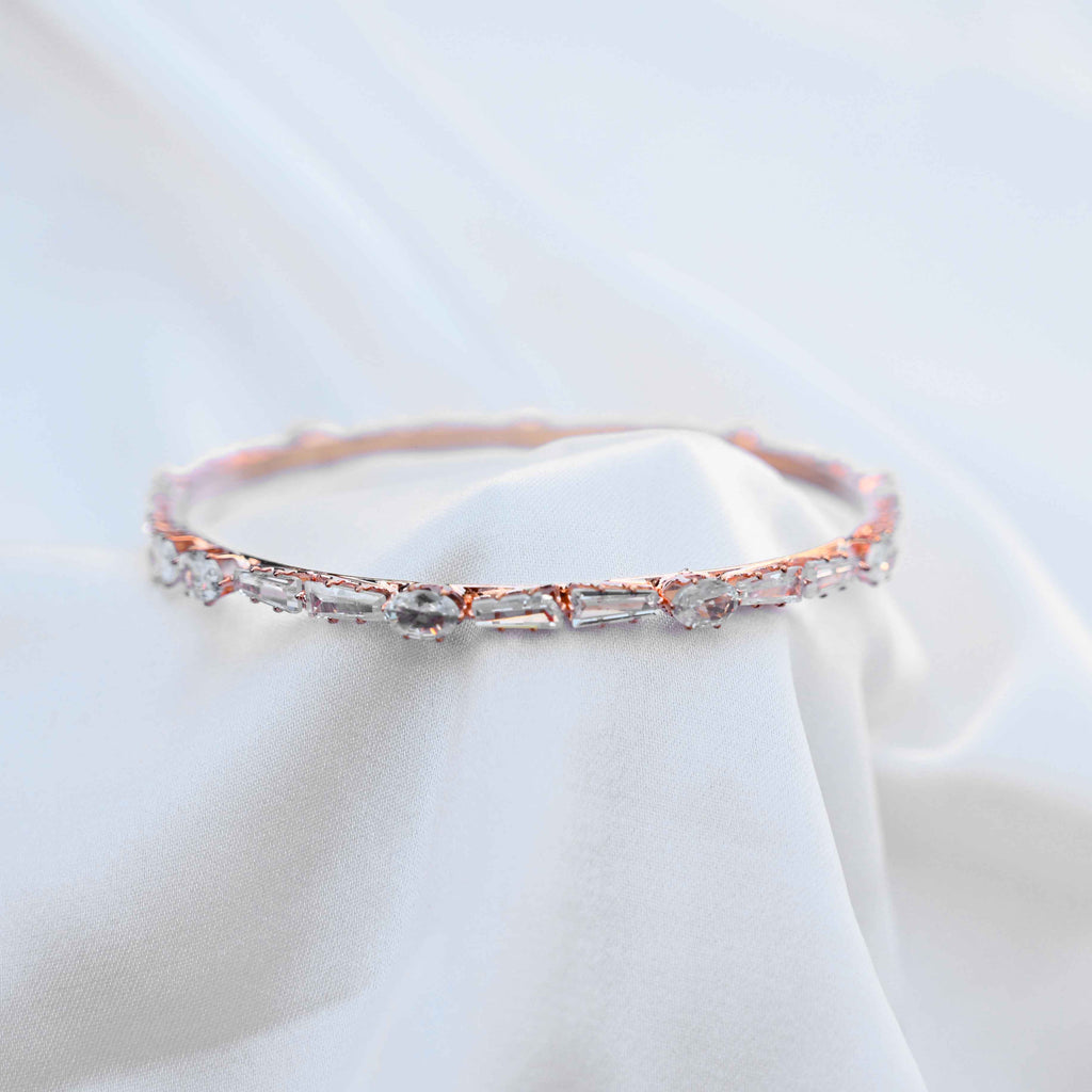 Multicut crystal bangles (American diamond)