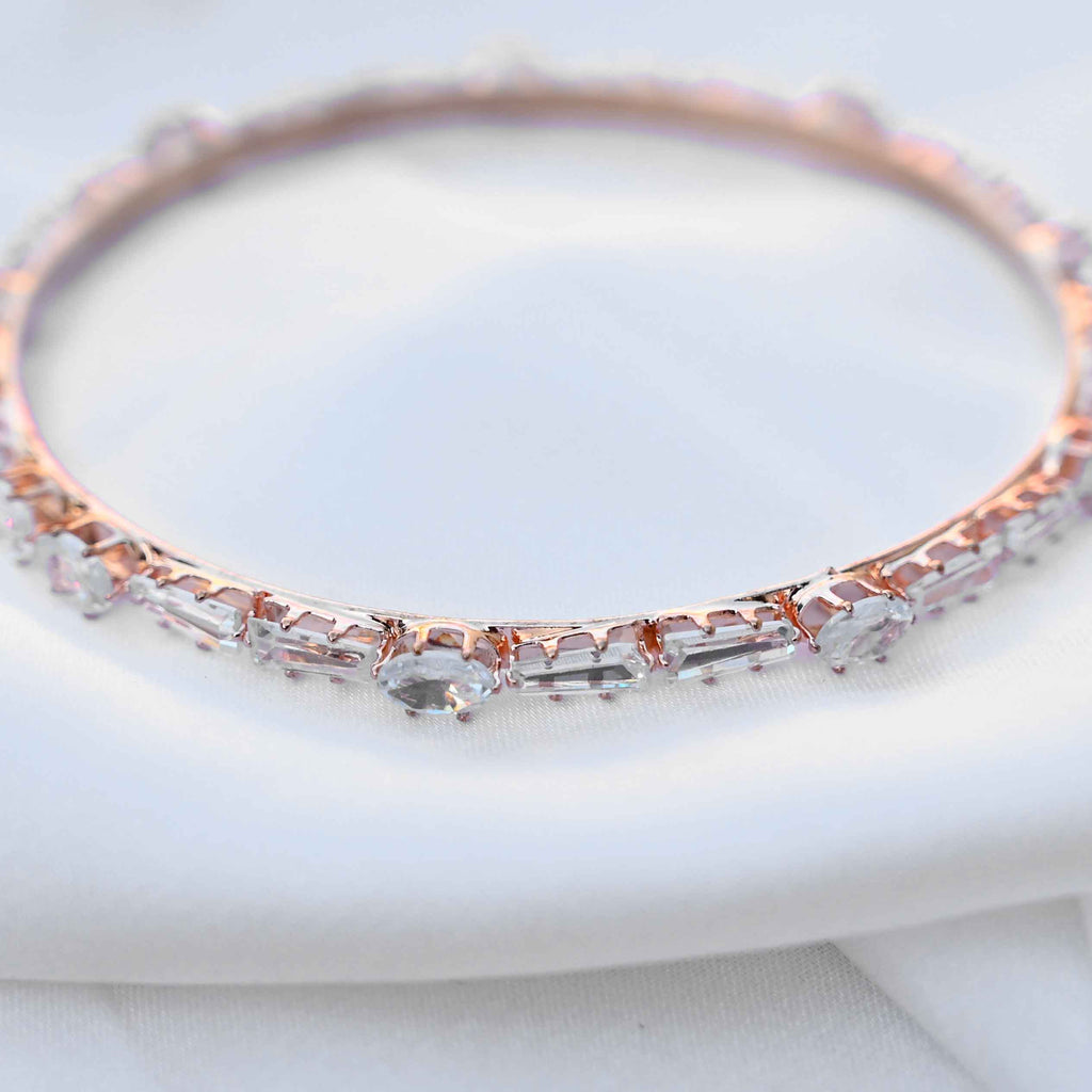 Multicut crystal bangles (American diamond)