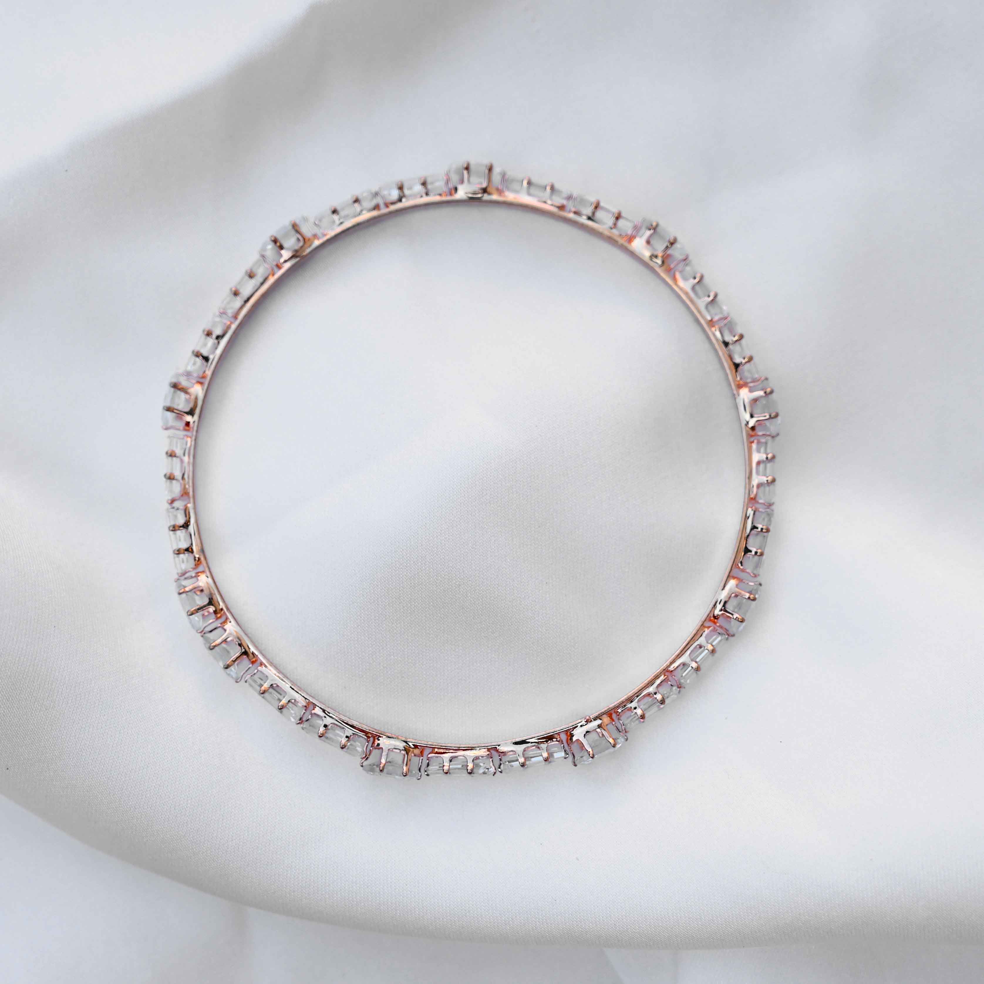 Multicut crystal bangles (American diamond)