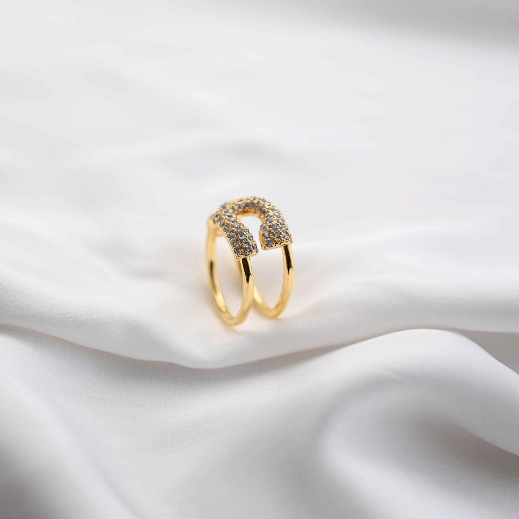 safety pin top open ring