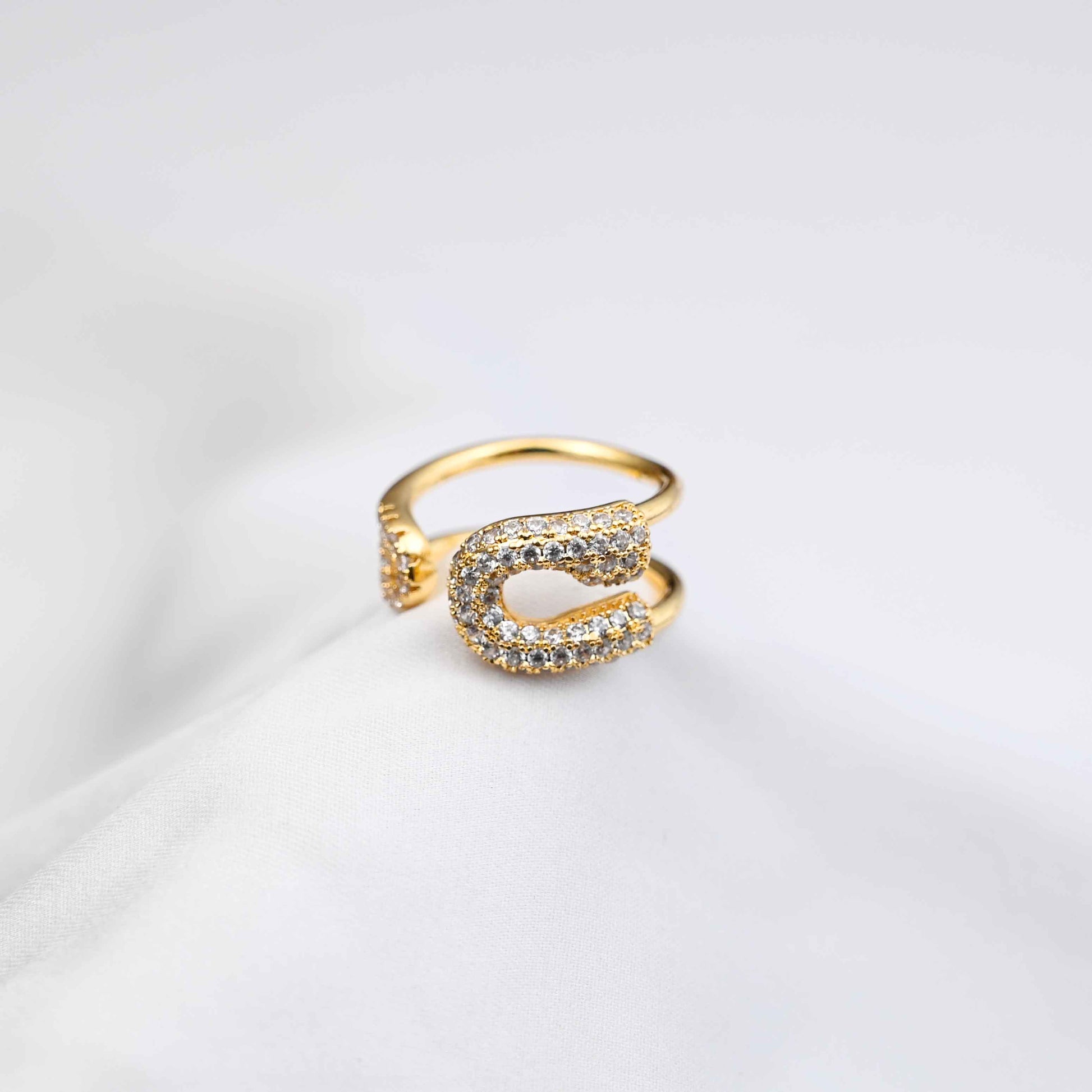 safety pin top open ring