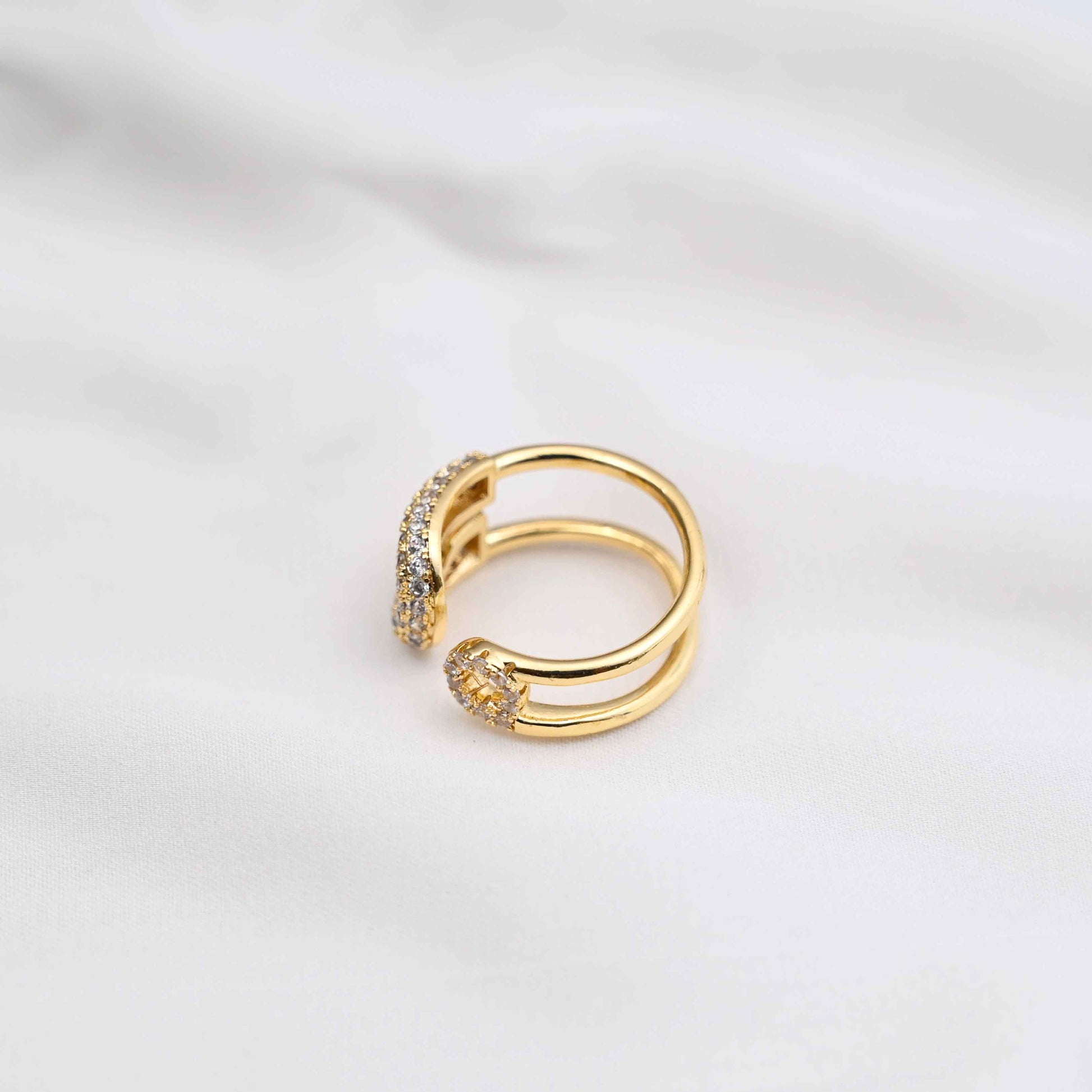 safety pin top open ring