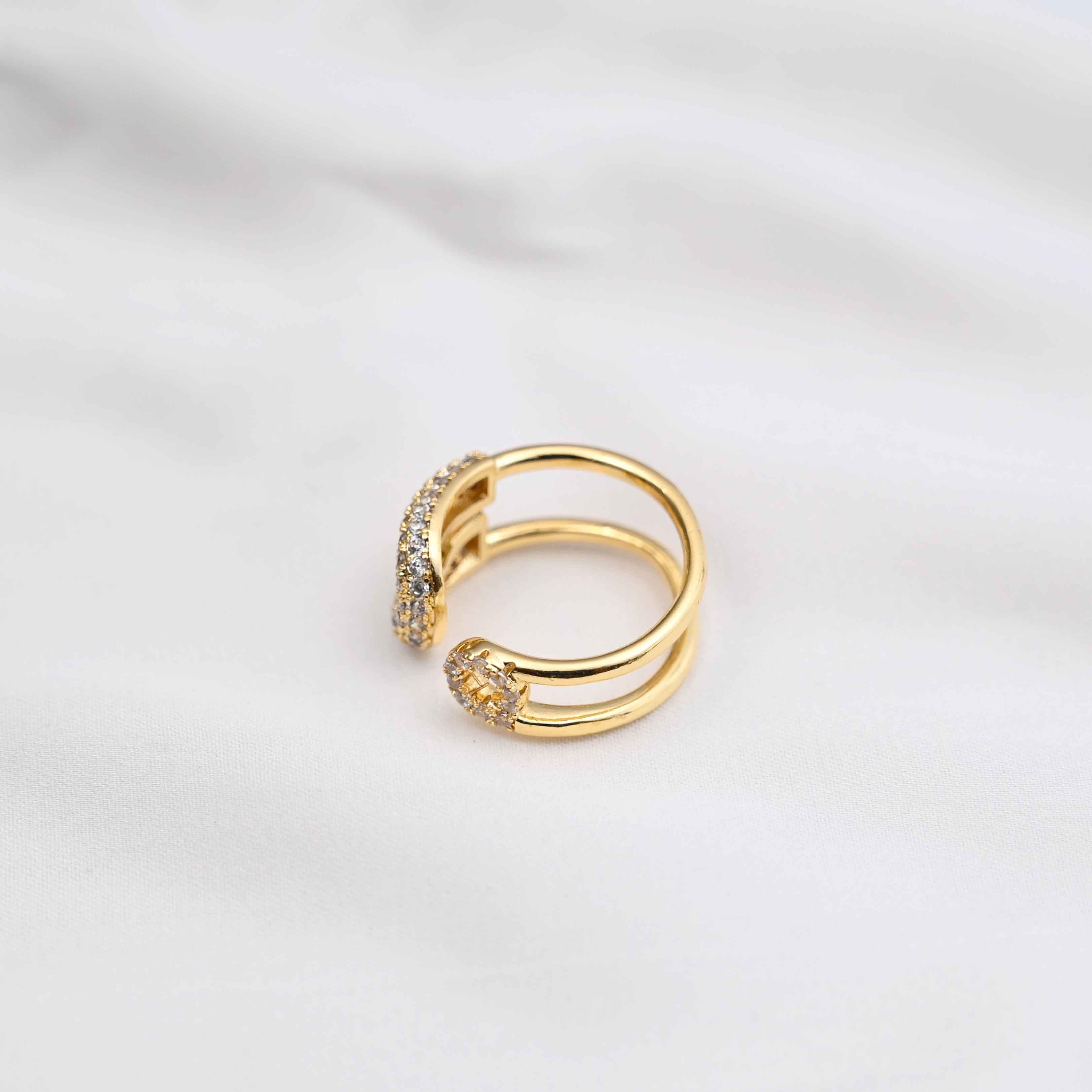 safety pin top open ring