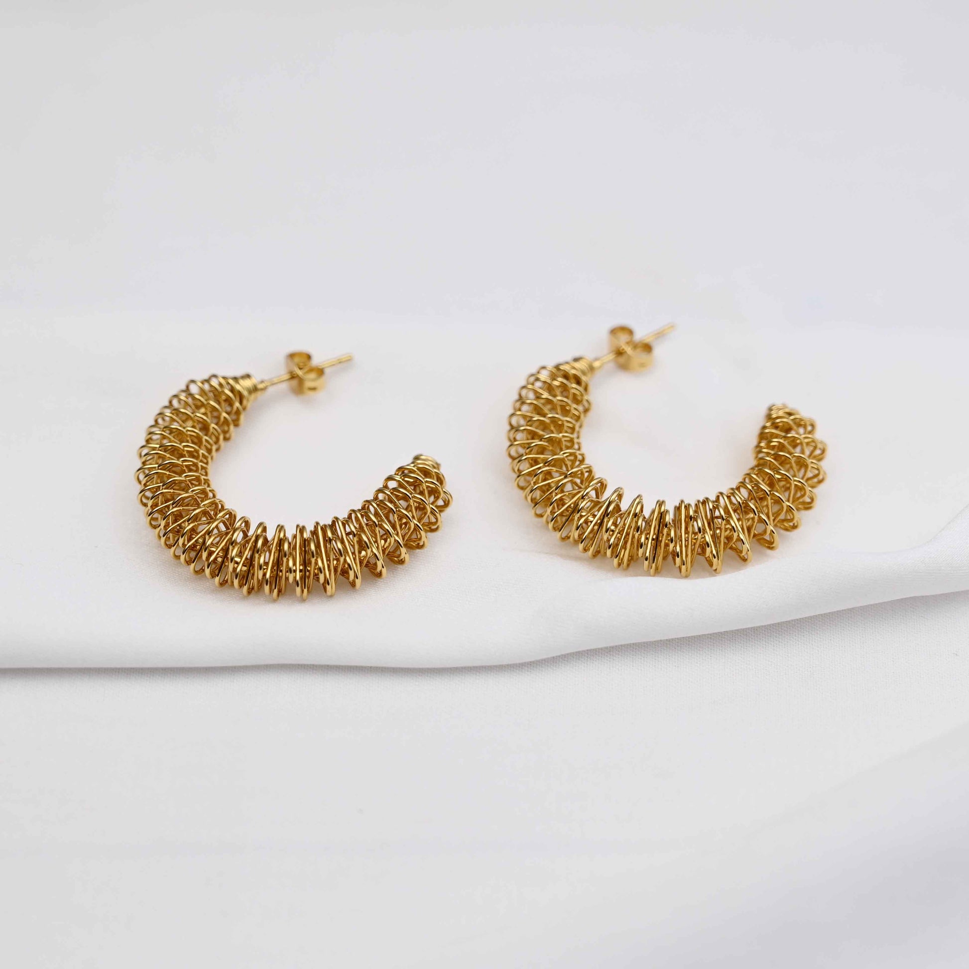 Spring hoops in gold