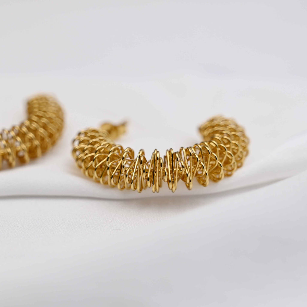 Spring hoops in gold