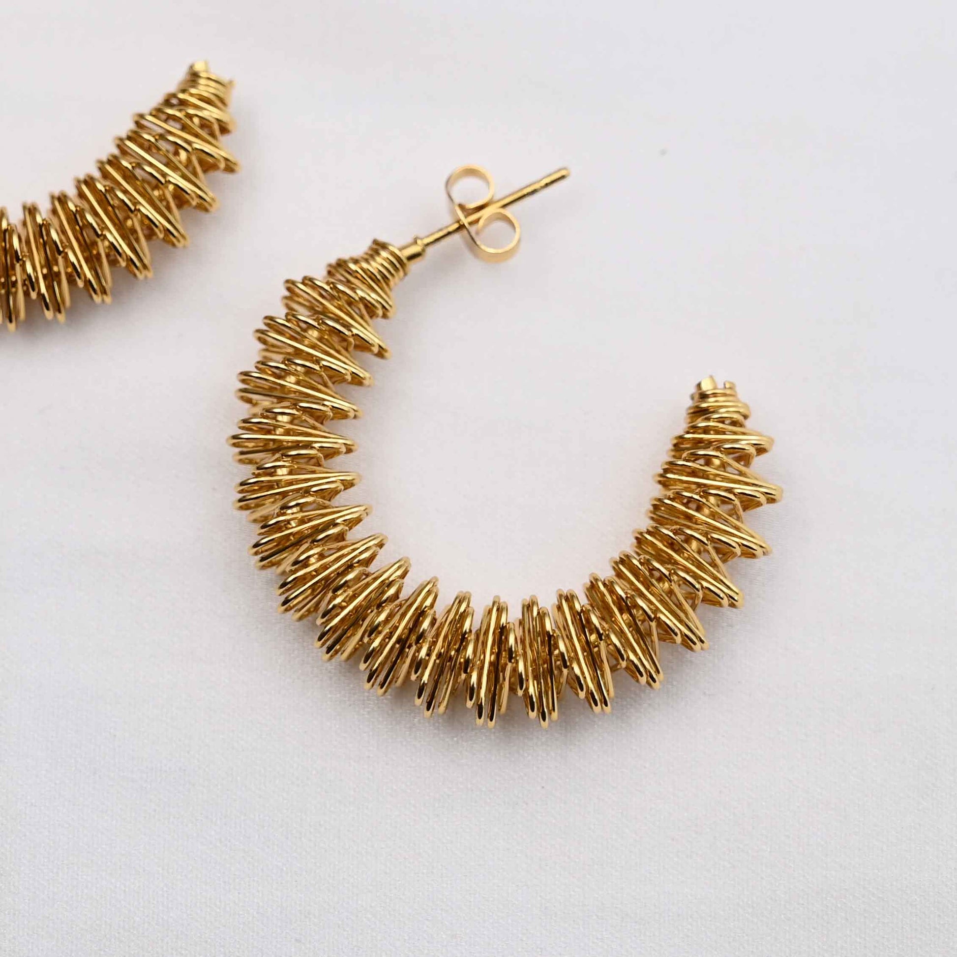 Spring hoops in gold