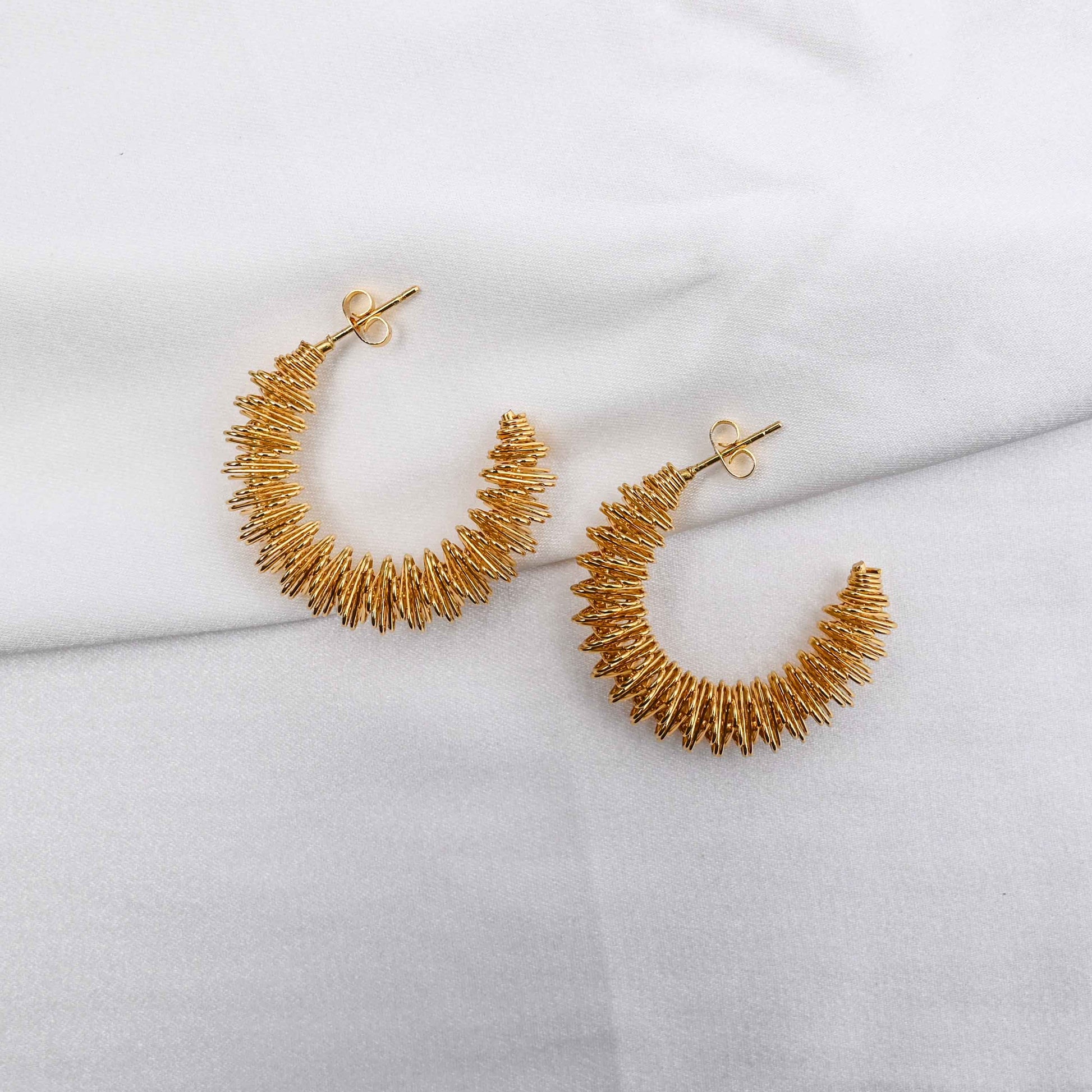 Spring hoops in gold